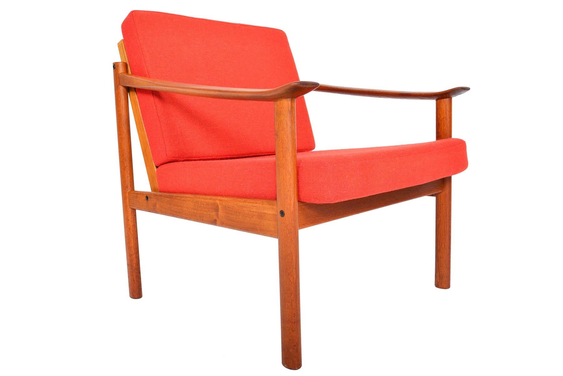 Pair of Kai Lyngfeldt Larsen Teak Lounge Chairs In Good Condition In Berkeley, CA