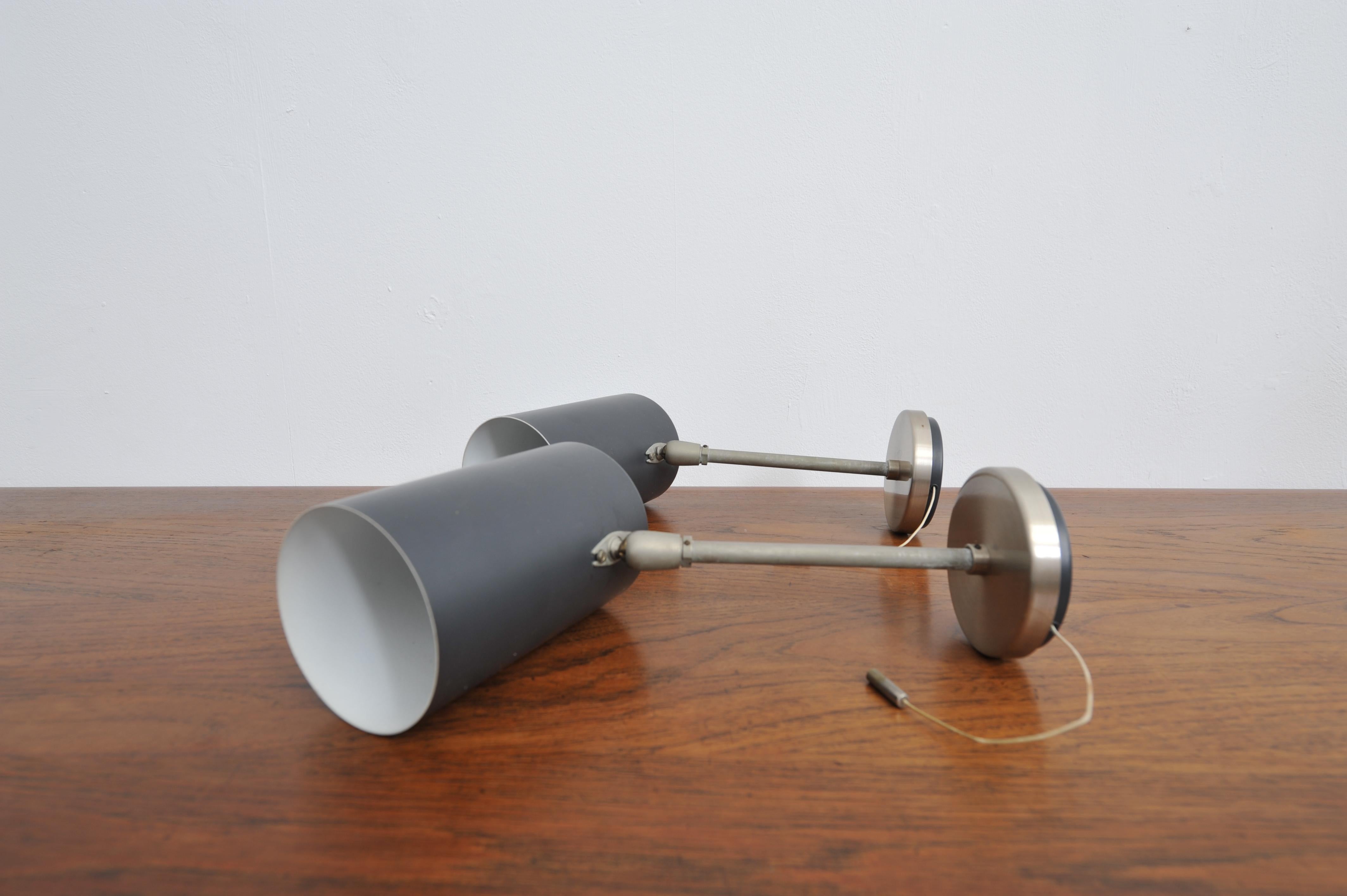 Pair of Kaiser Idell Wall Lamps (1960s) In Good Condition For Sale In Wiesbaden, DE