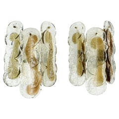 Pair of Kalmar citrus swirl Sconces, Vienna Austria, 1970