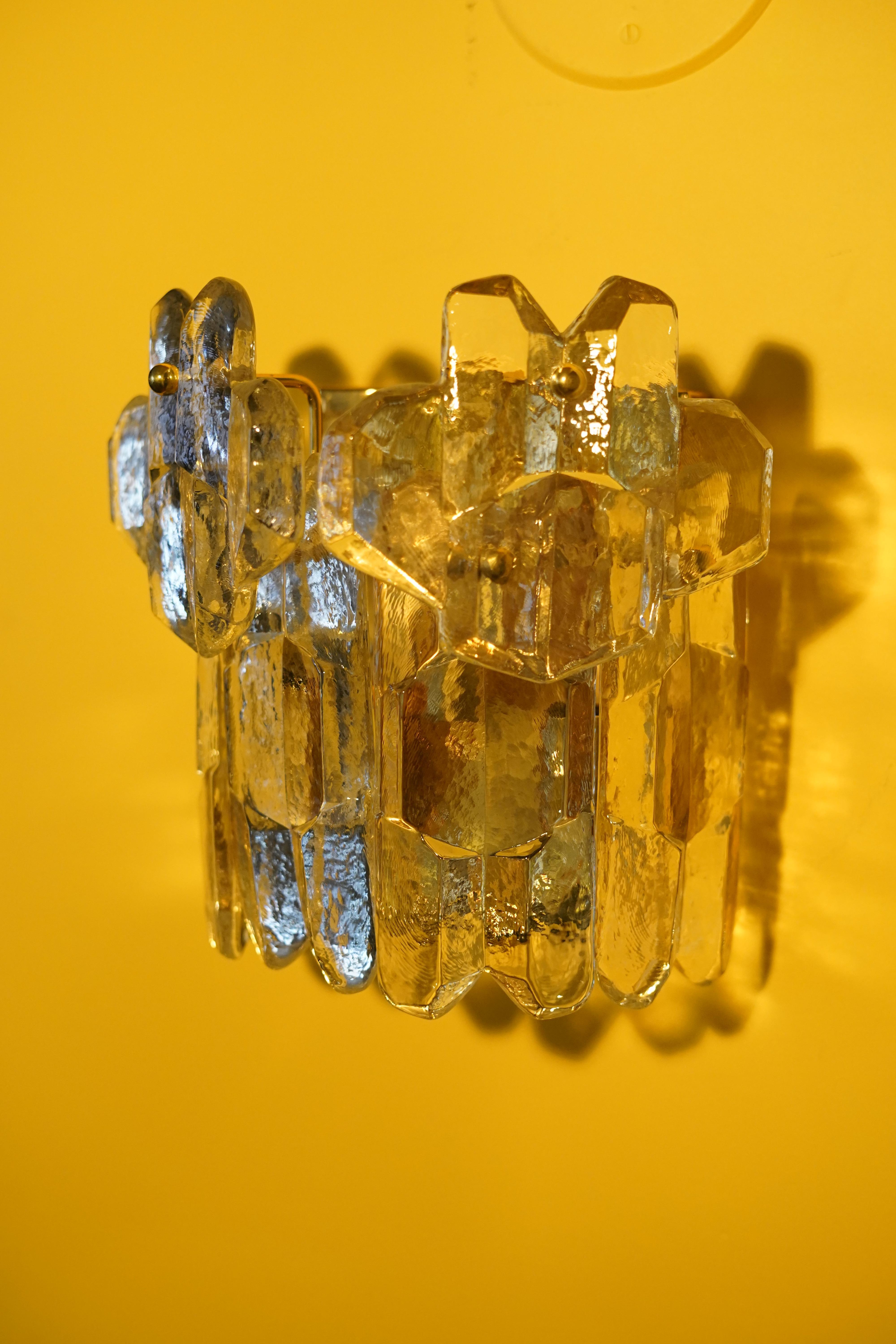 Paire d'appliques en cristal Kalmar Palazzo, Vienne, Autriche, 1970 en vente 4