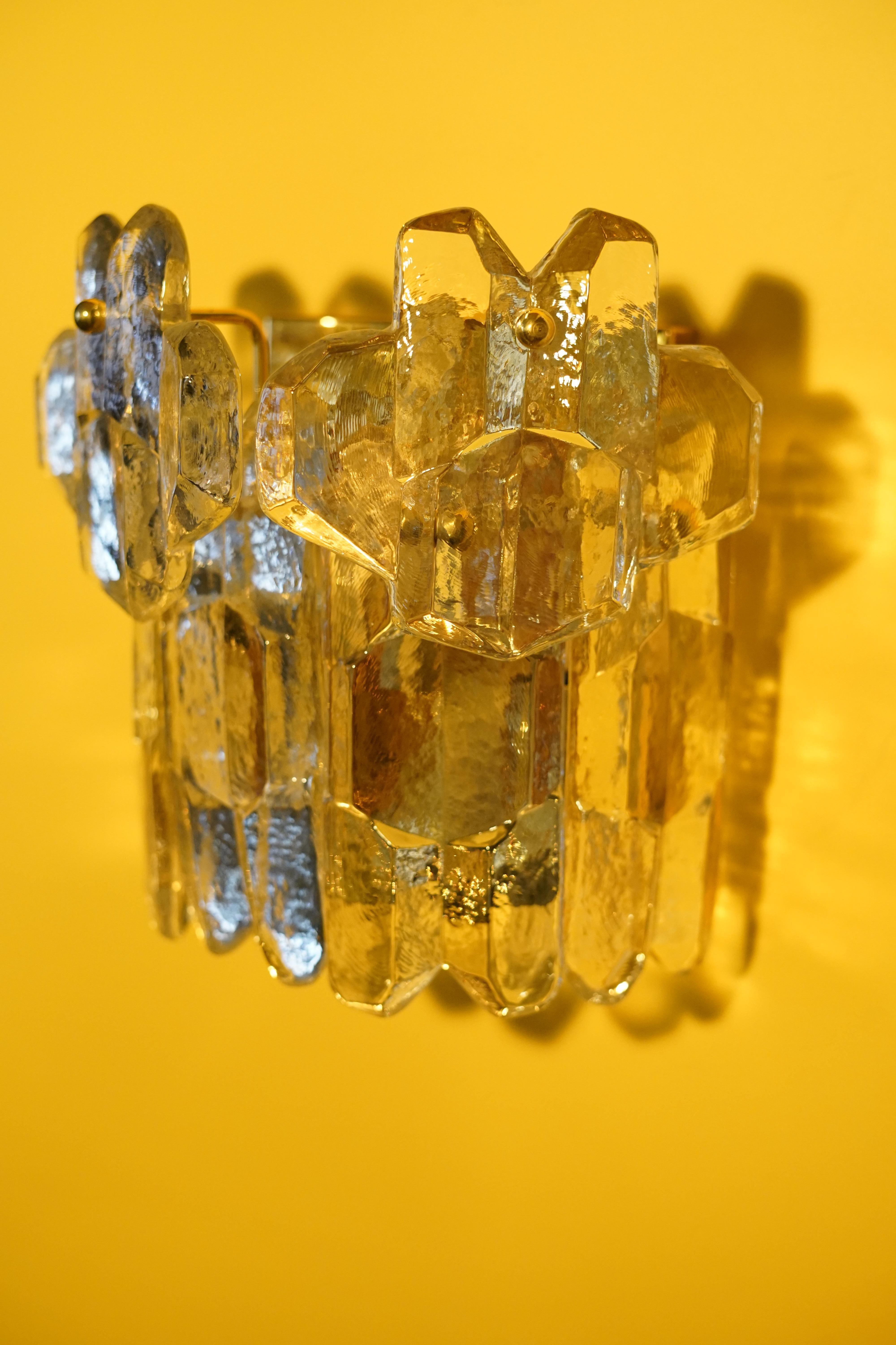Paire d'appliques en cristal Kalmar Palazzo, Vienne, Autriche, 1970 en vente 7