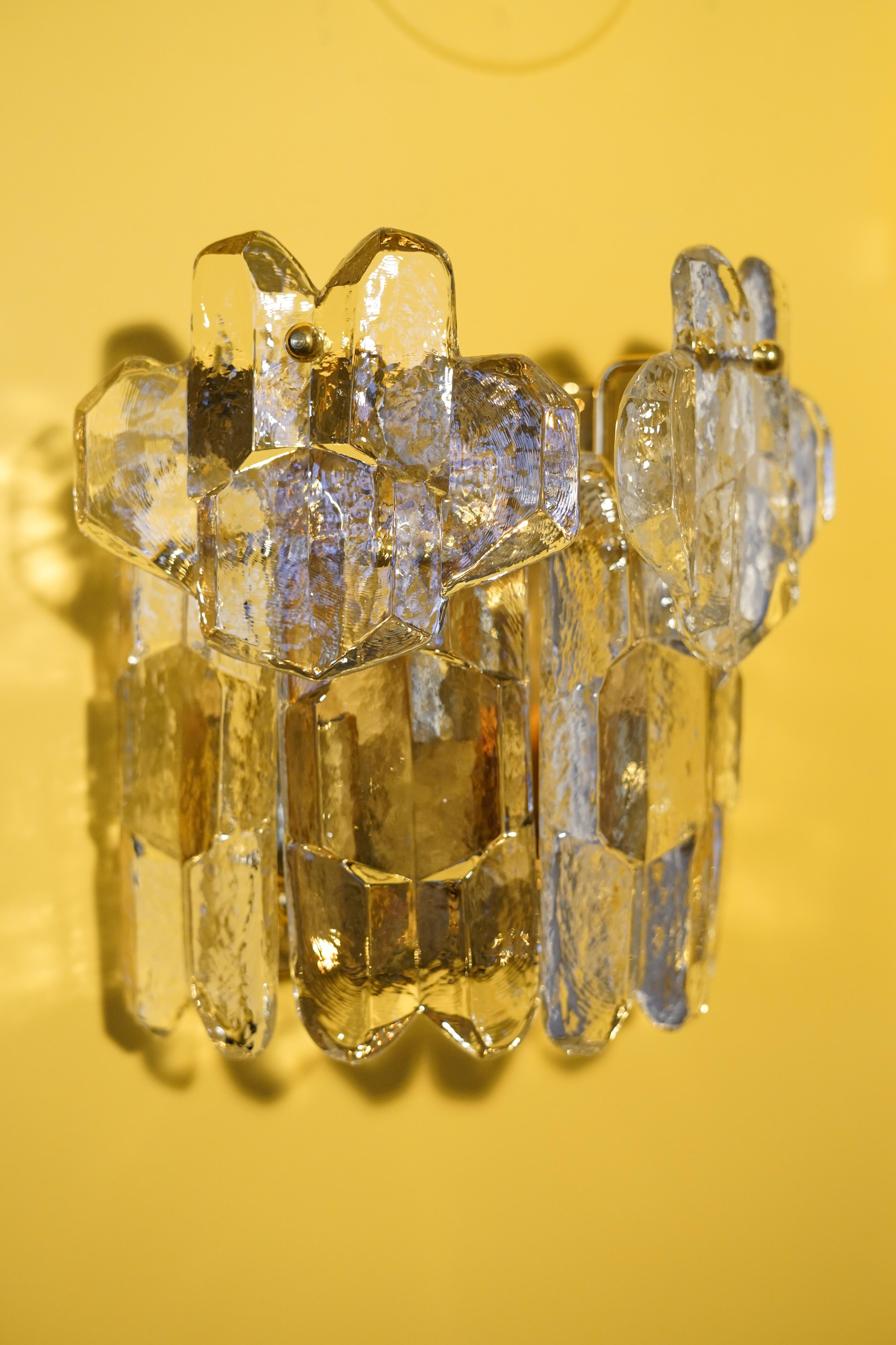 Paire d'appliques en cristal Kalmar Palazzo, Vienne, Autriche, 1970 en vente 10