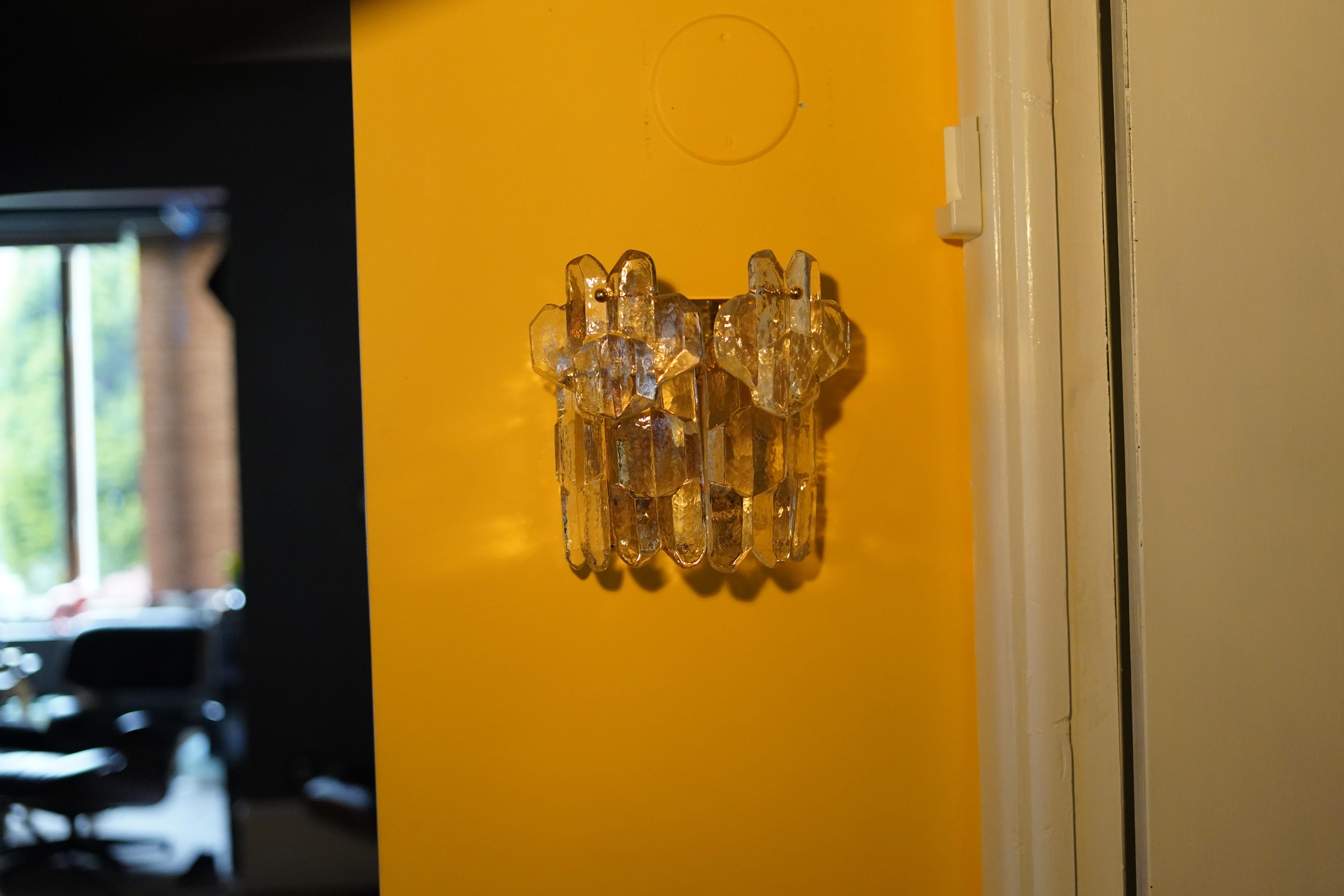 Pair of Kalmar Palazzo Crystal Sconces, Vienna Austria, 1970 In Good Condition For Sale In Bronx, NY