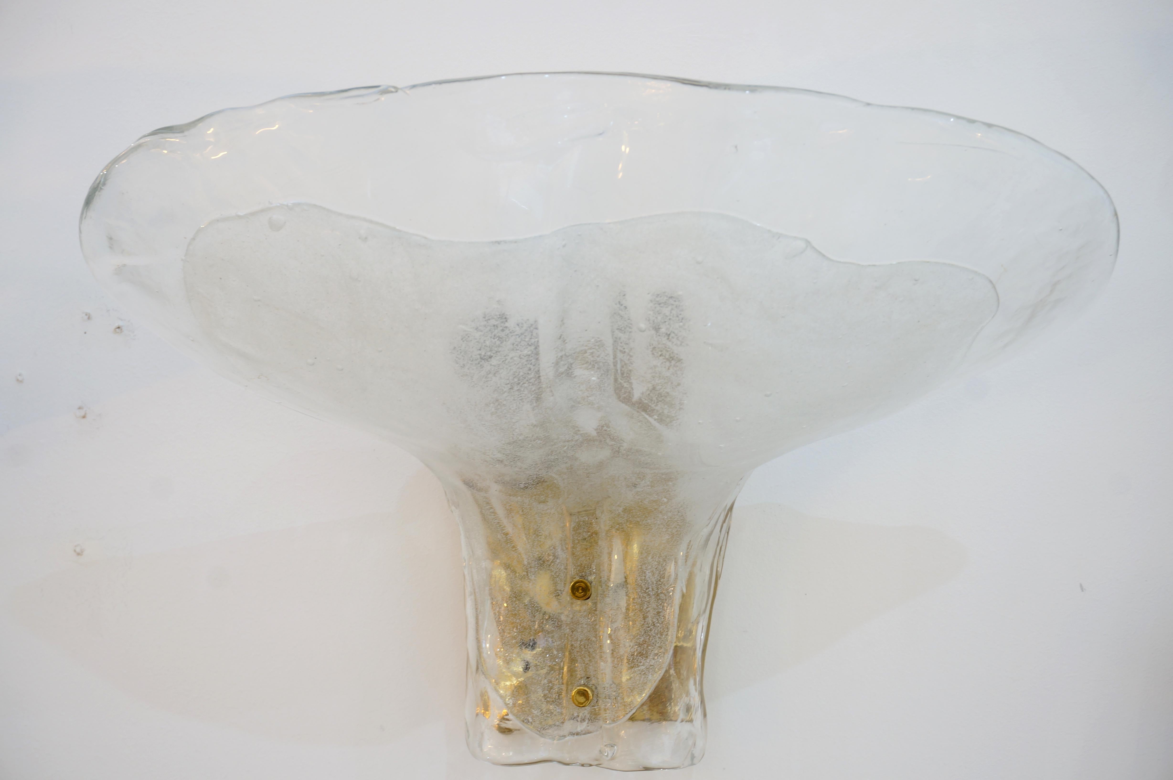 Pair of Kalmar Murano Glass Sconces 2