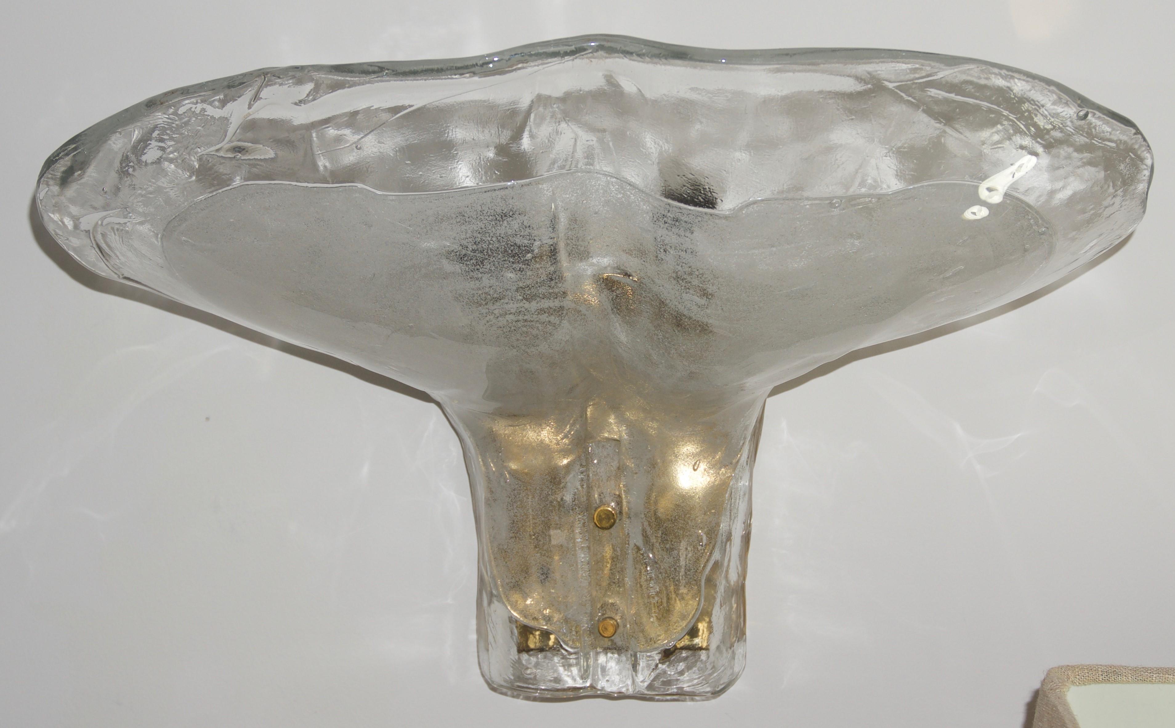 Mid-Century Modern Pair of Kalmar Murano Glass Sconces