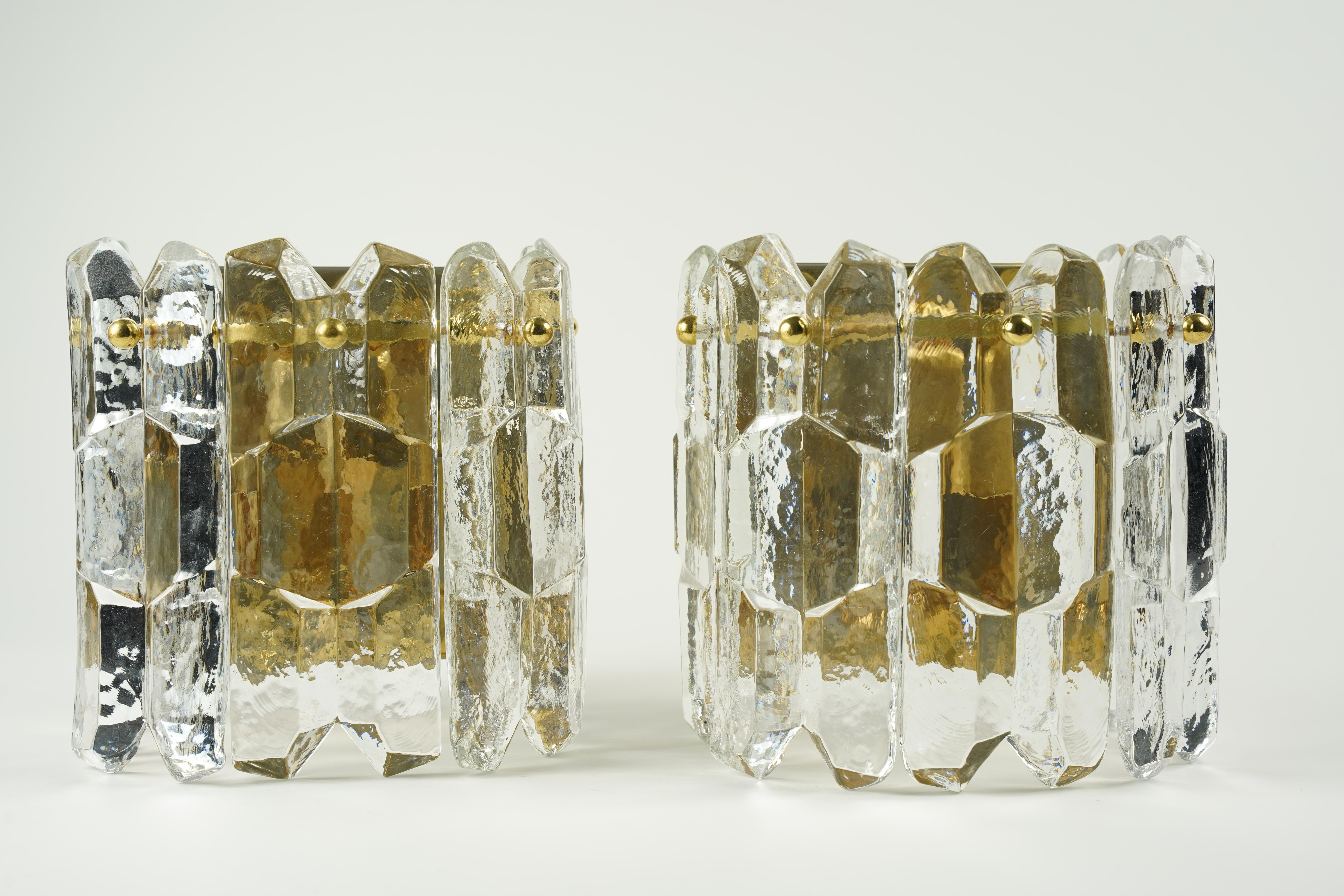 Pair of Kalmar Palazzo Crystal Sconces, Vienna Austria, 1975 For Sale 3