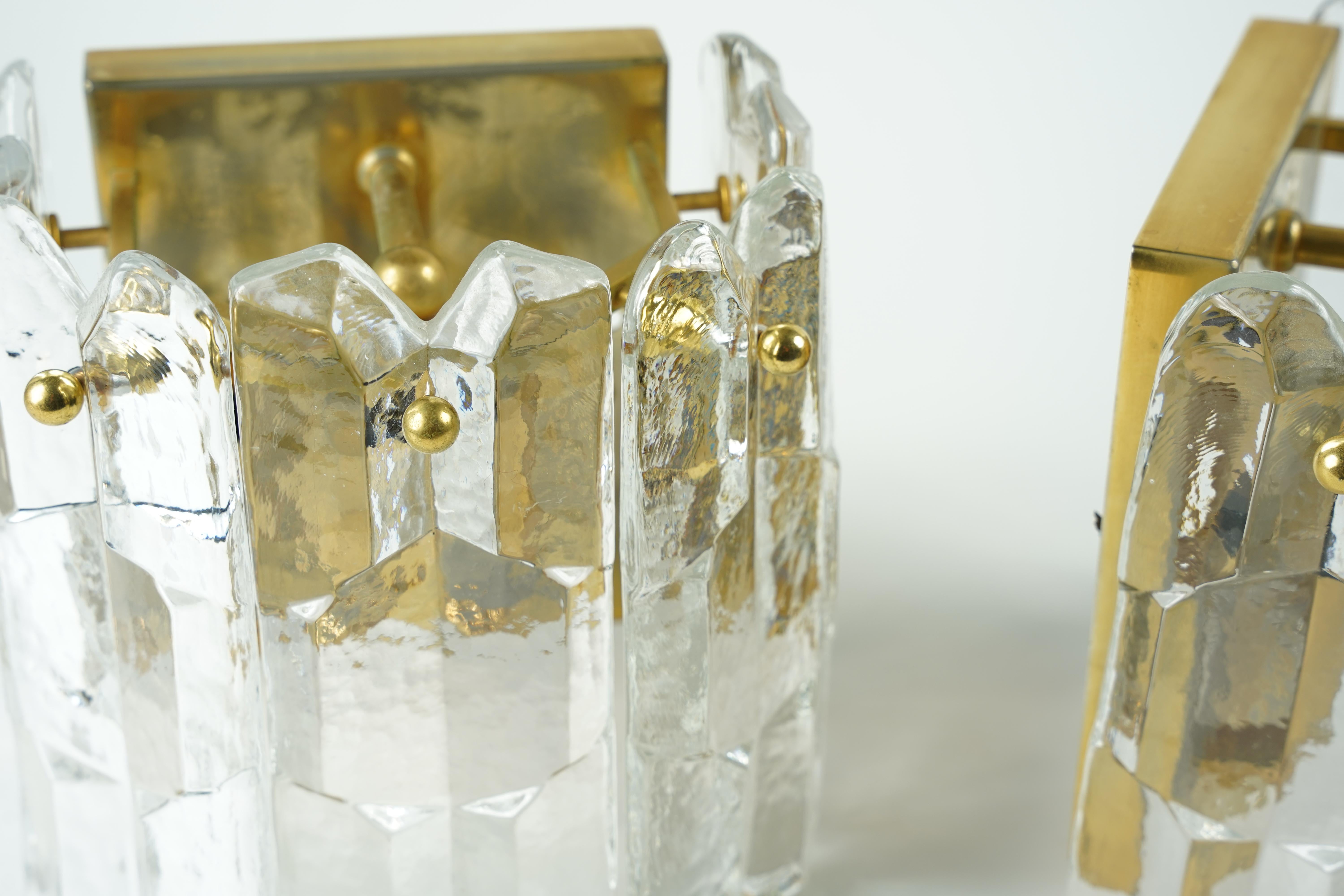 20th Century Pair of Kalmar Palazzo Crystal Sconces, Vienna Austria, 1975 For Sale