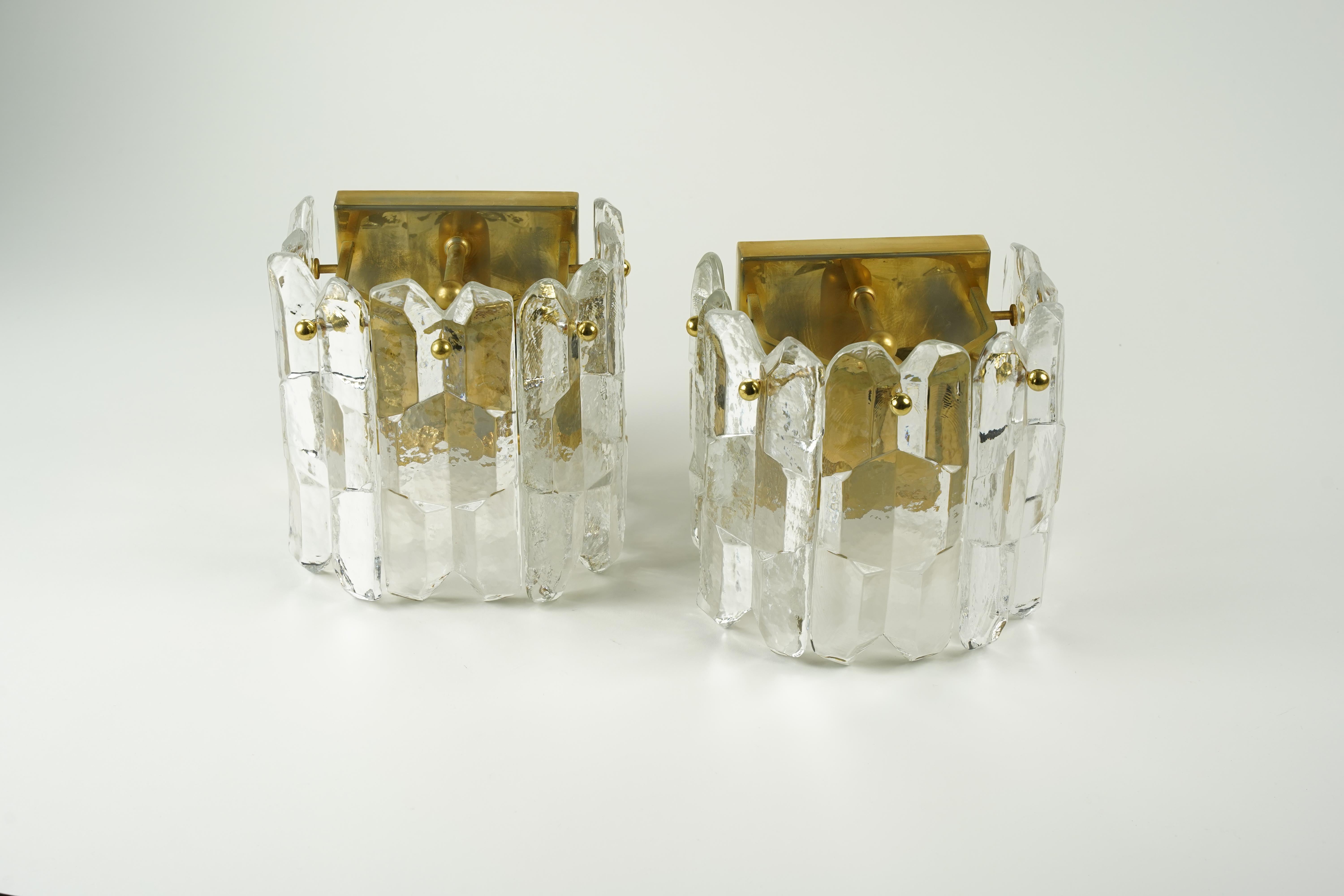 Pair of Kalmar Palazzo Crystal Sconces, Vienna Austria, 1975 For Sale 2