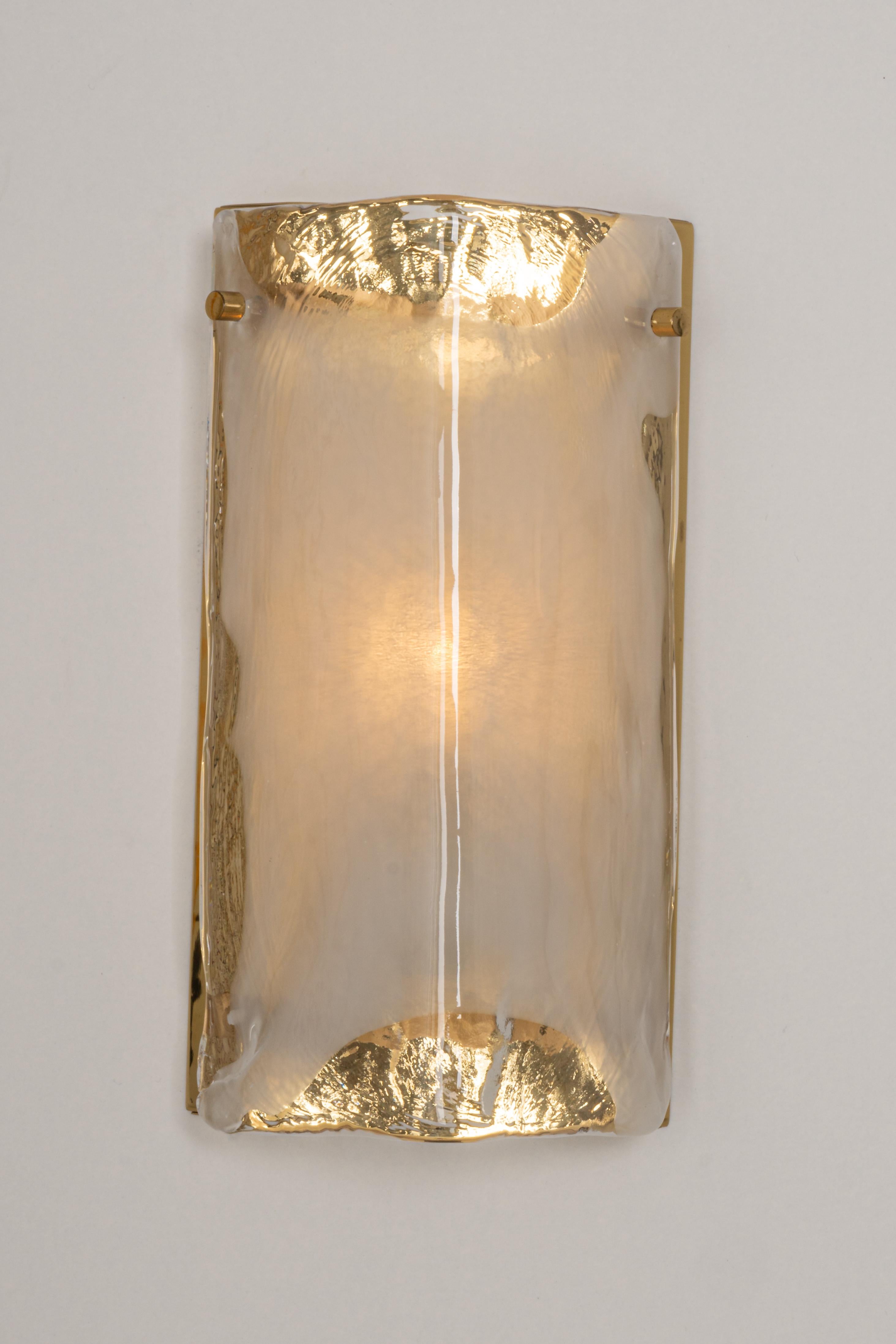 Glass Pair of Kalmar Sconce Wall Light, Austria, 1960s