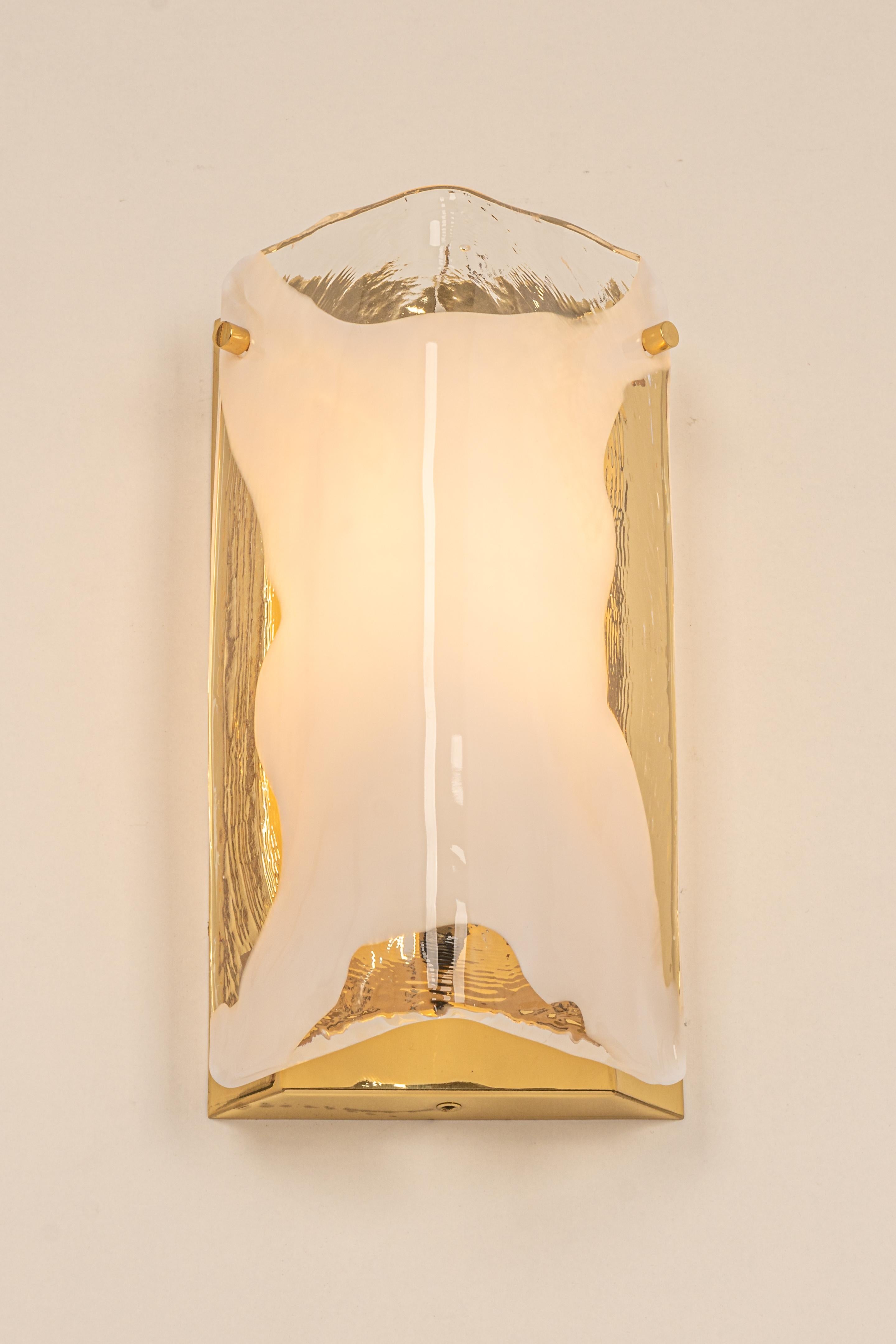 Glass Single Kalmar Sconce Wall Light, Austria, 1960s For Sale