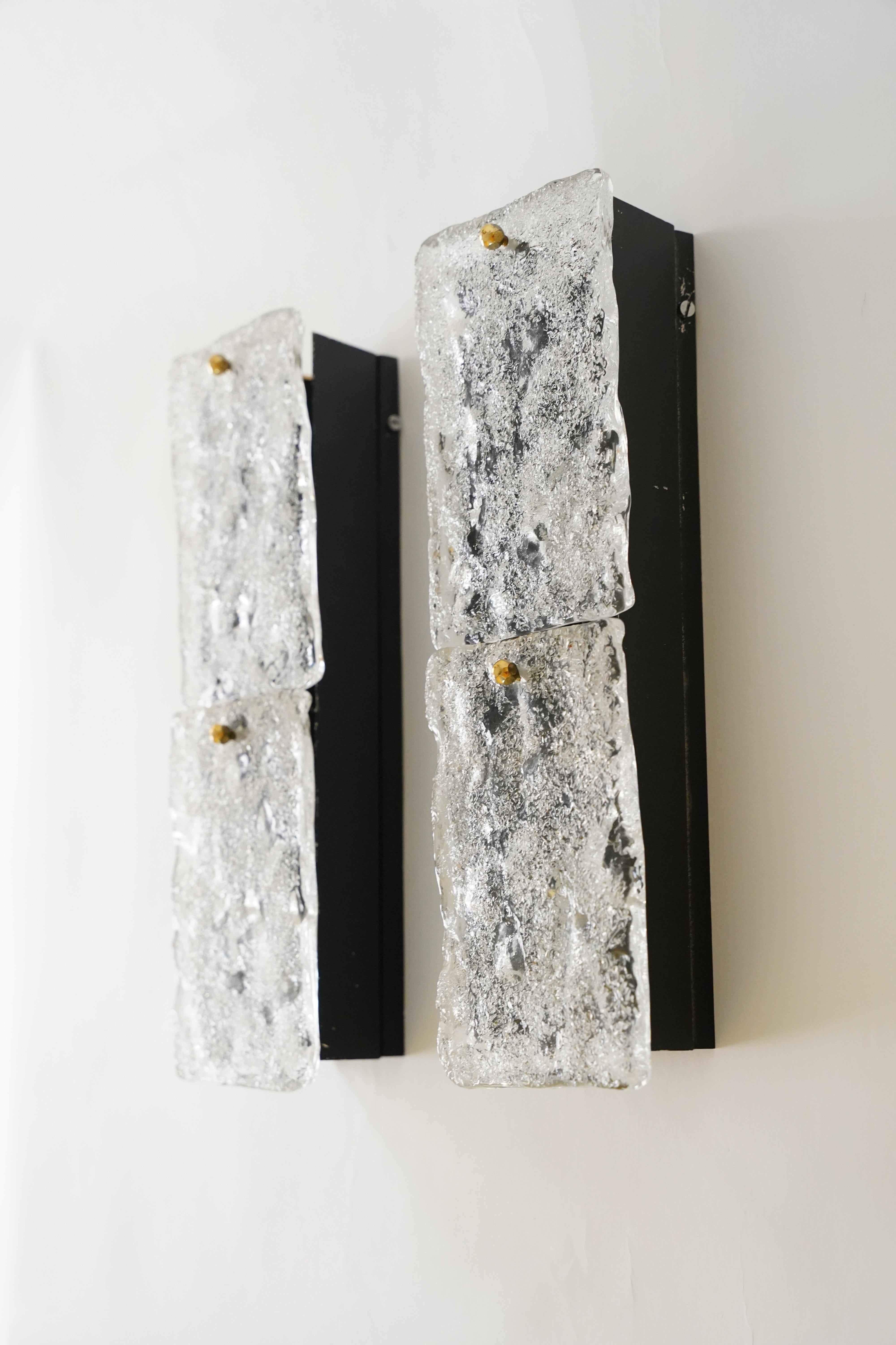 Mid-Century moderno Pair of Kalmar sconces, Austria 1960 in vendita