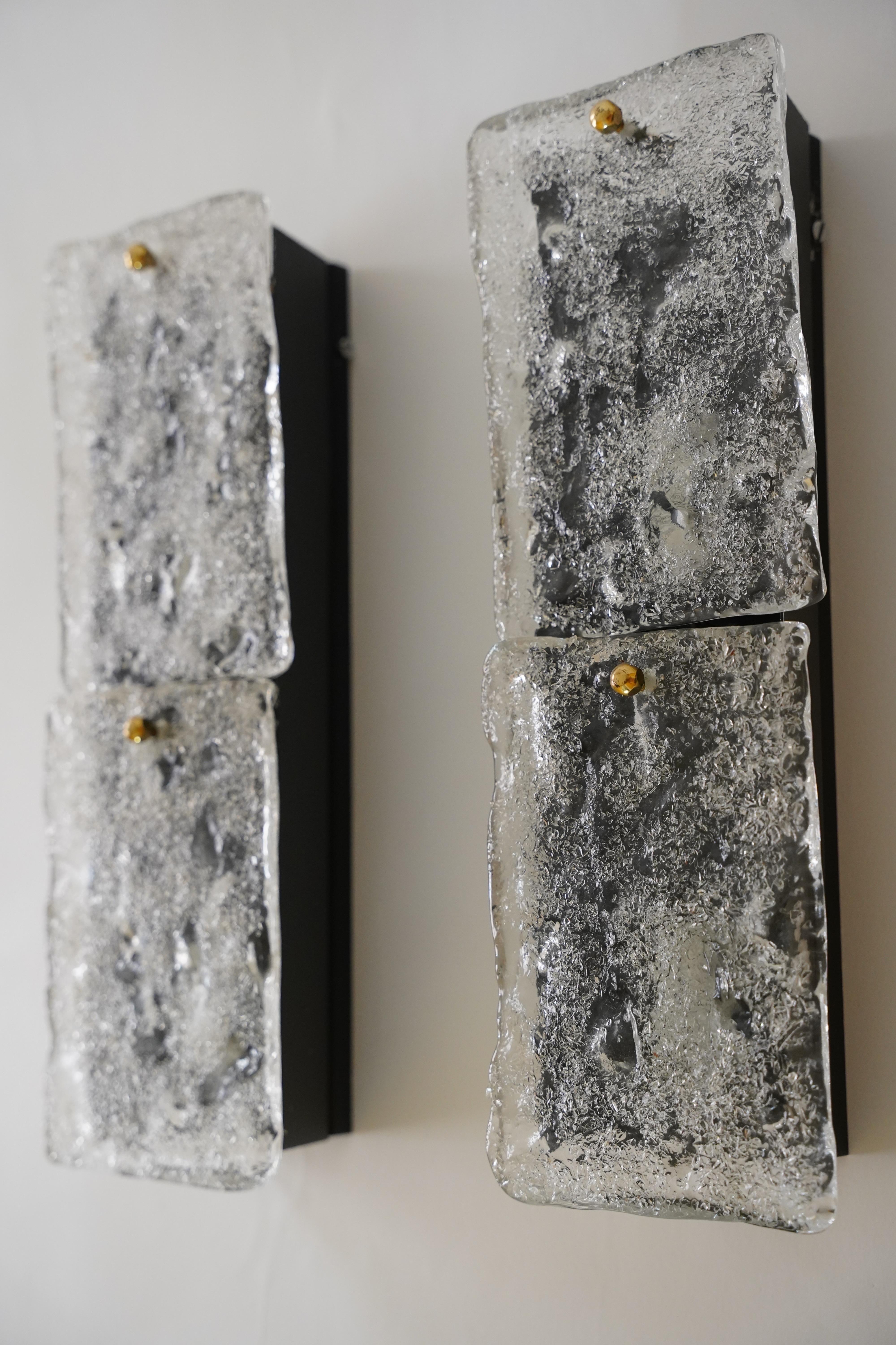 Austriaco Pair of Kalmar sconces, Austria 1960 in vendita