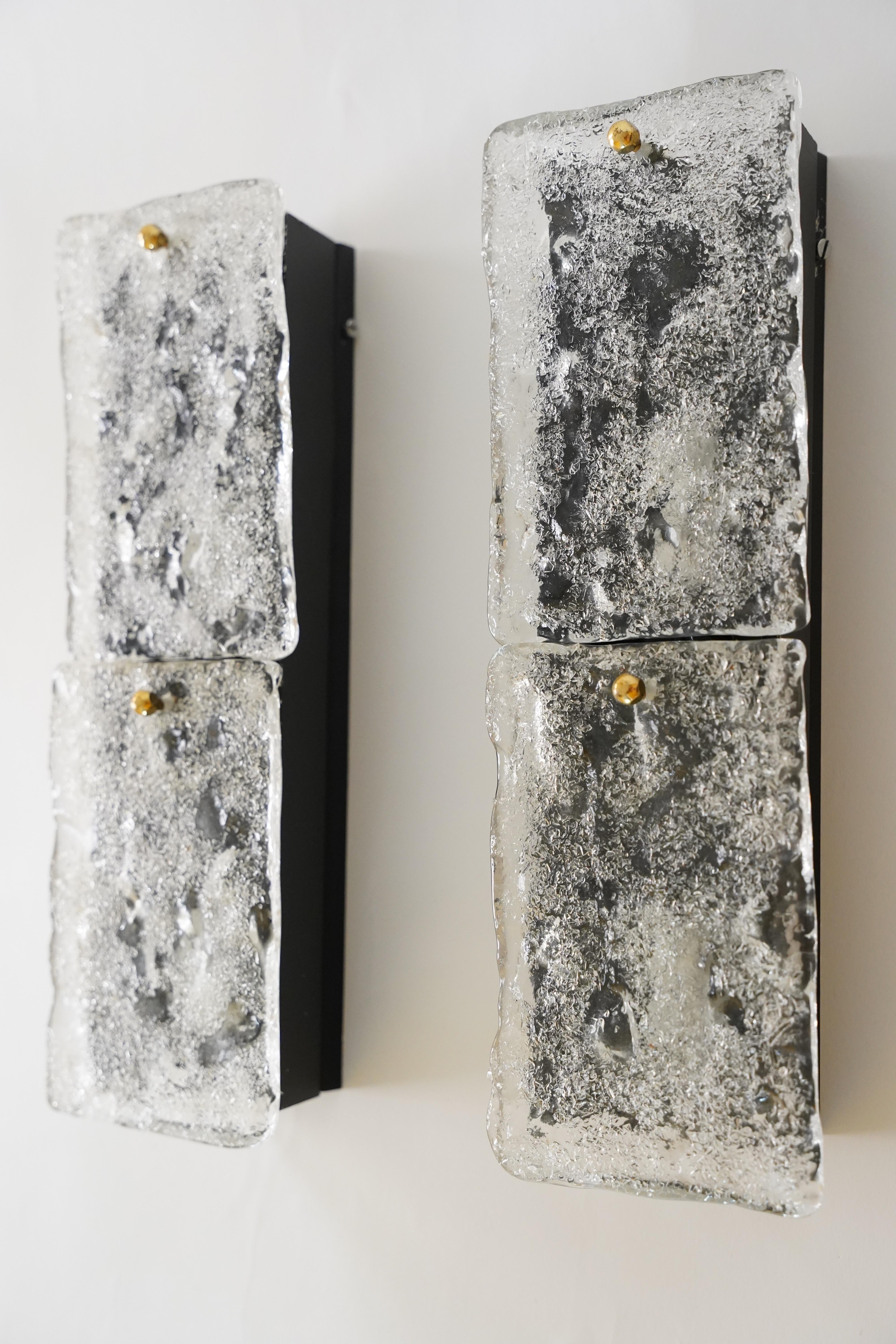 XX secolo Pair of Kalmar sconces, Austria 1960 in vendita