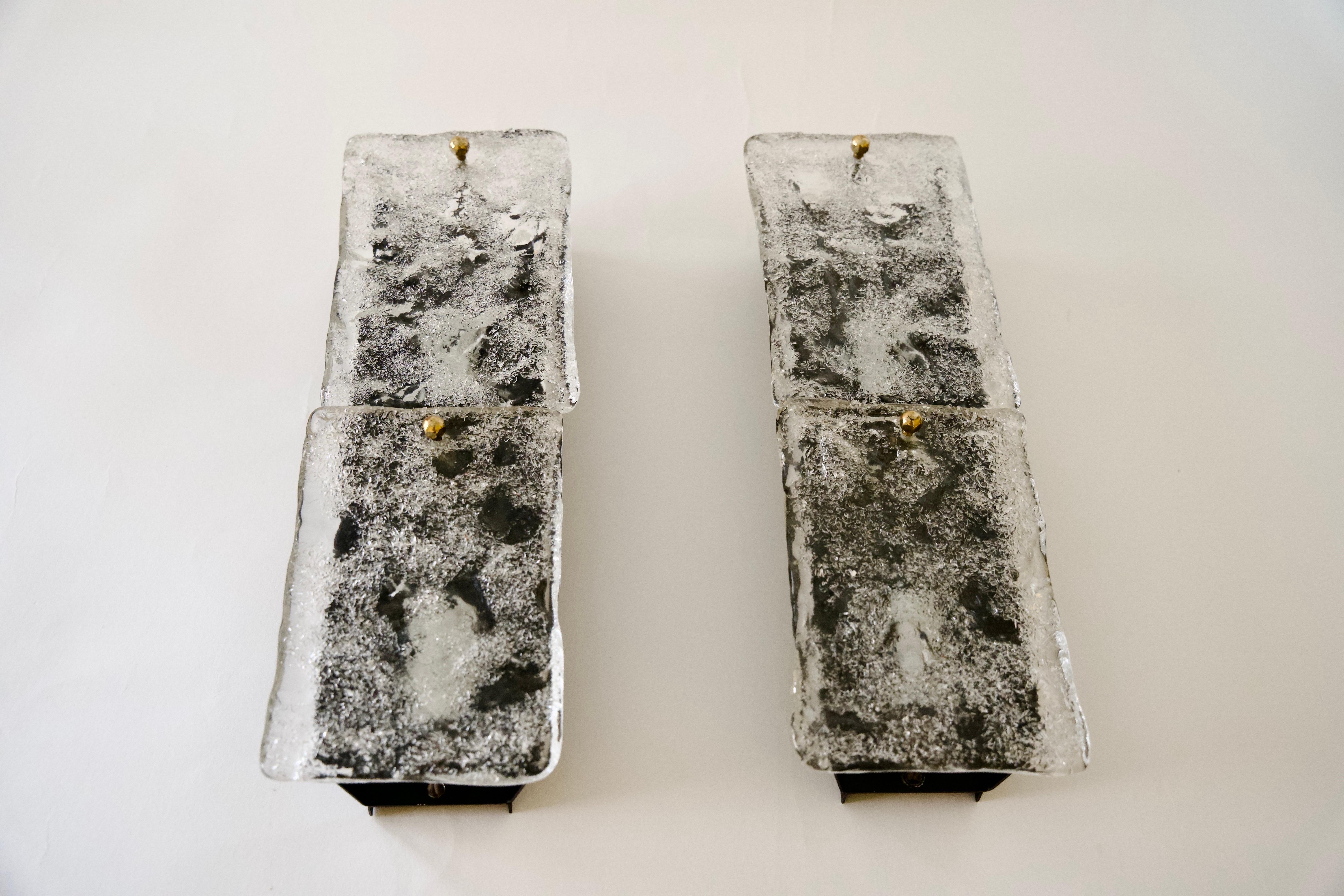 Metallo Pair of Kalmar sconces, Austria 1960 in vendita