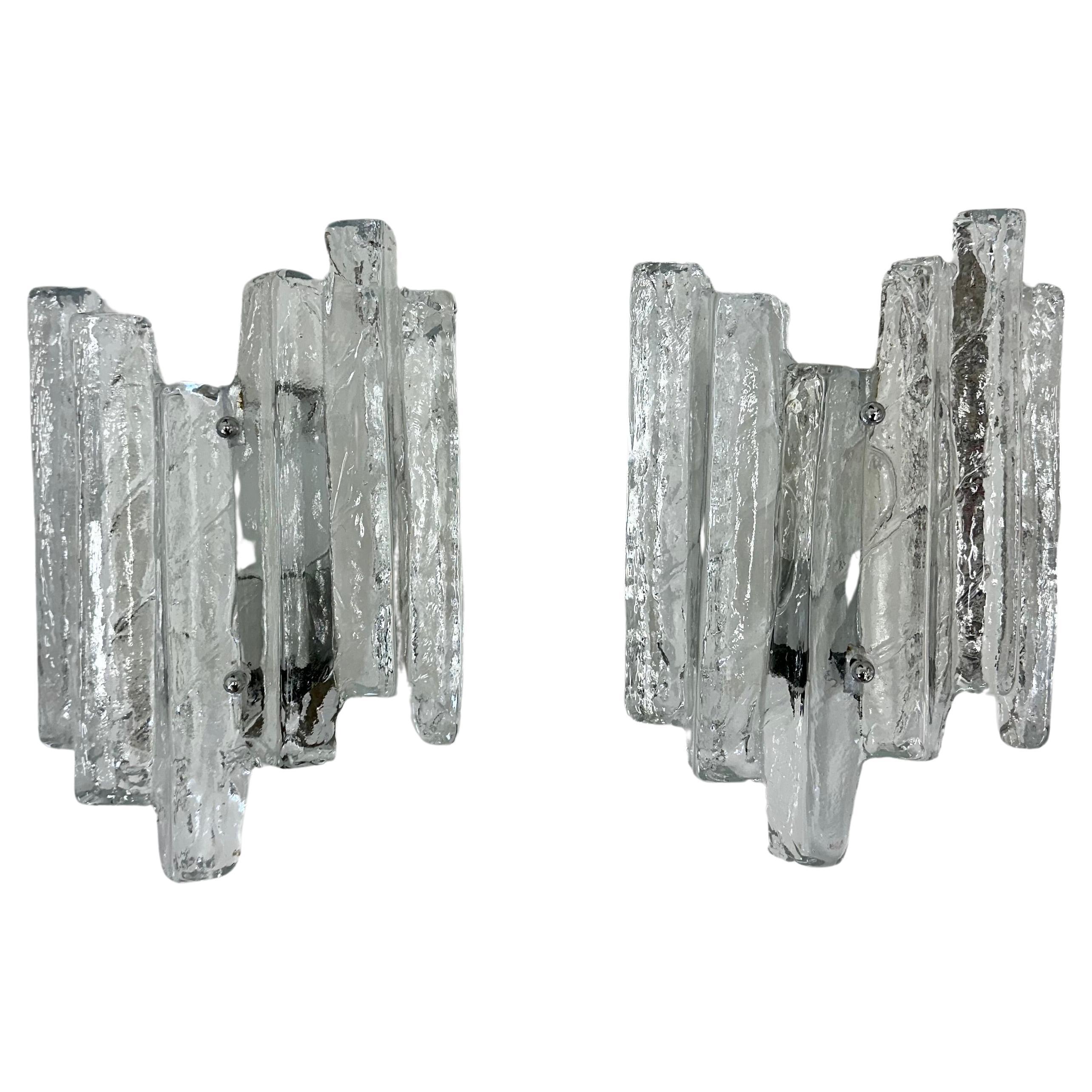 Pair of Kalmar Sconces Wall lights , Austria , 1960s