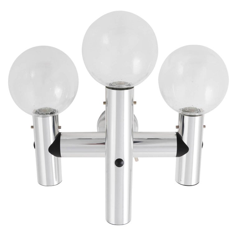 Pair of Kalmar Sputnik Sconces Wall Lights 'RS 3 WA', Aluminum Glass
