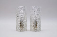 Pair of Kalmar Textured Glass Sconces Wall Lights, circa 1960