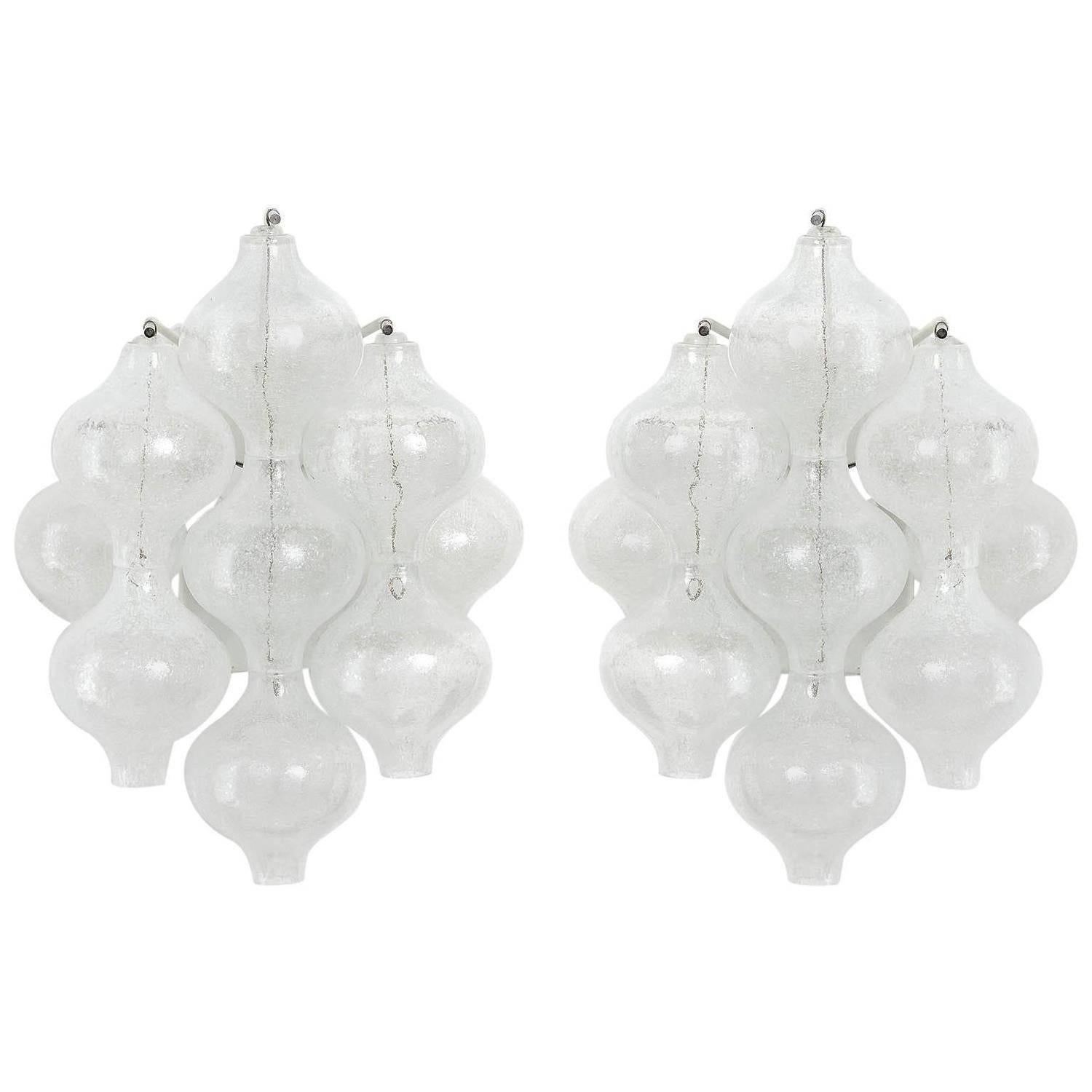 Pair of Kalmar 'Tulipan' Chandeliers Pendant Lights, 1970s For Sale 1