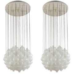 Pair of Kalmar 'Tulipan' Chandeliers Pendant Lights, 1970s