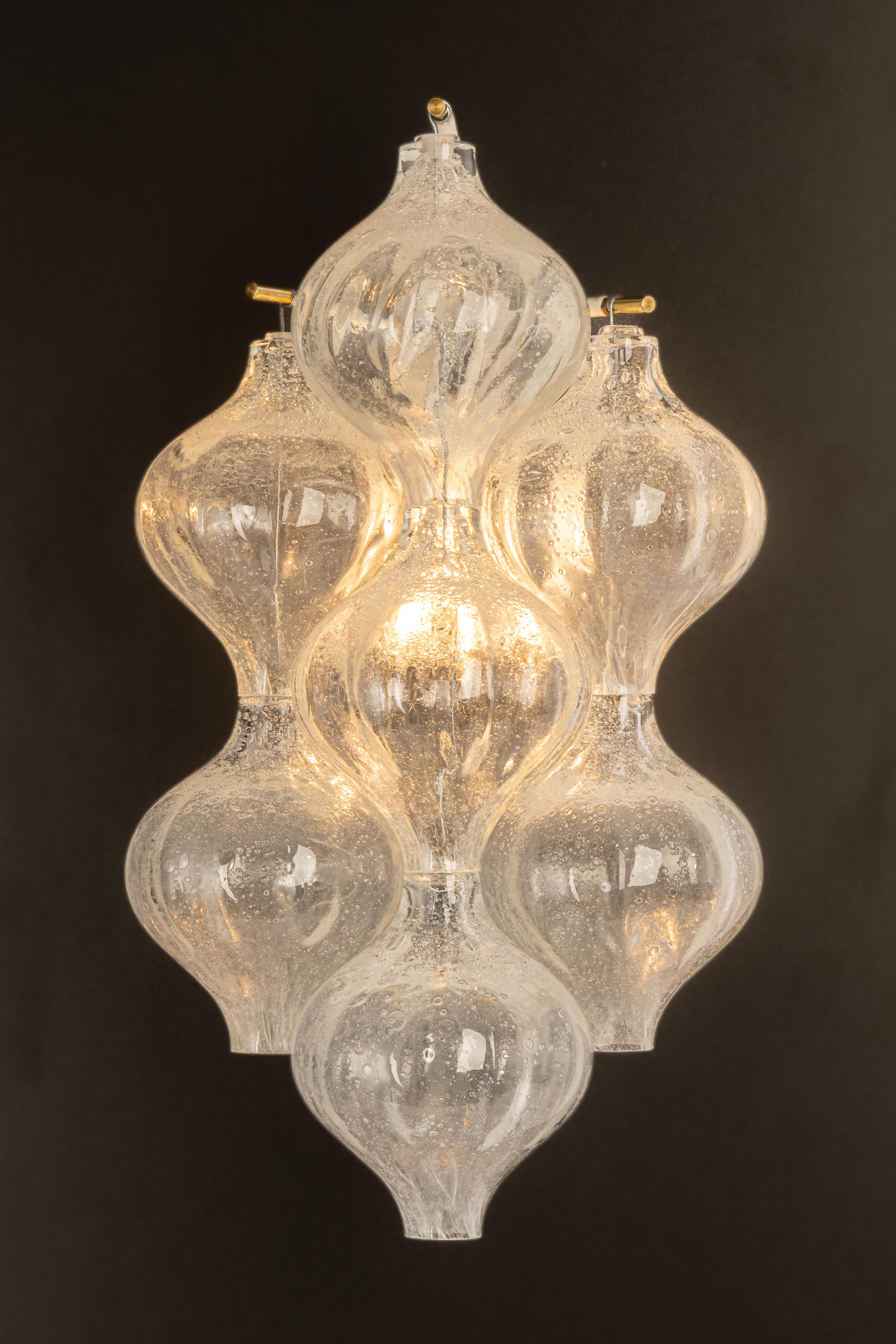 Late 20th Century Pair of Kalmar 'Tulipan' Sconces Wall Lights, Austria, 1970s