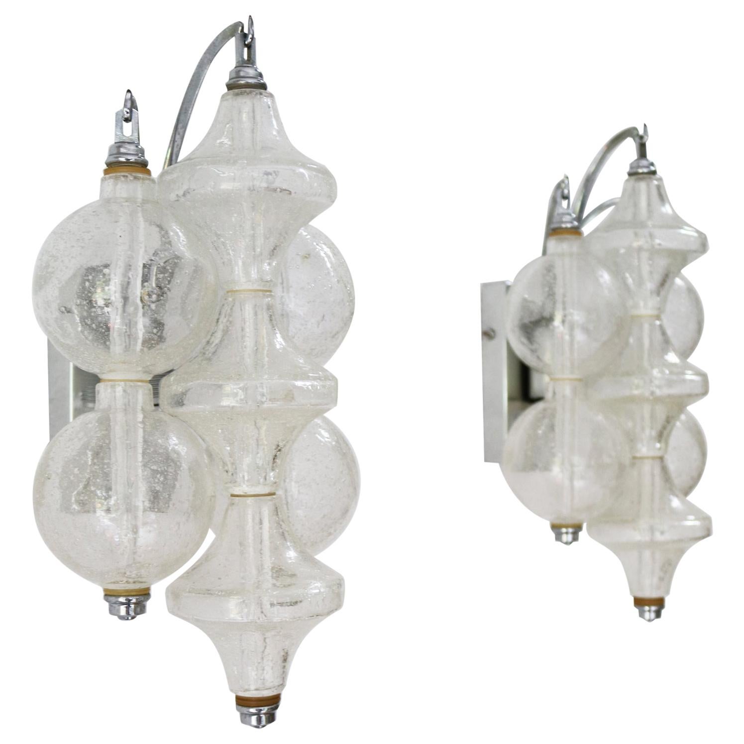 Pair of Kalmar Wall Lamps Tulipan, 1960s, Austria