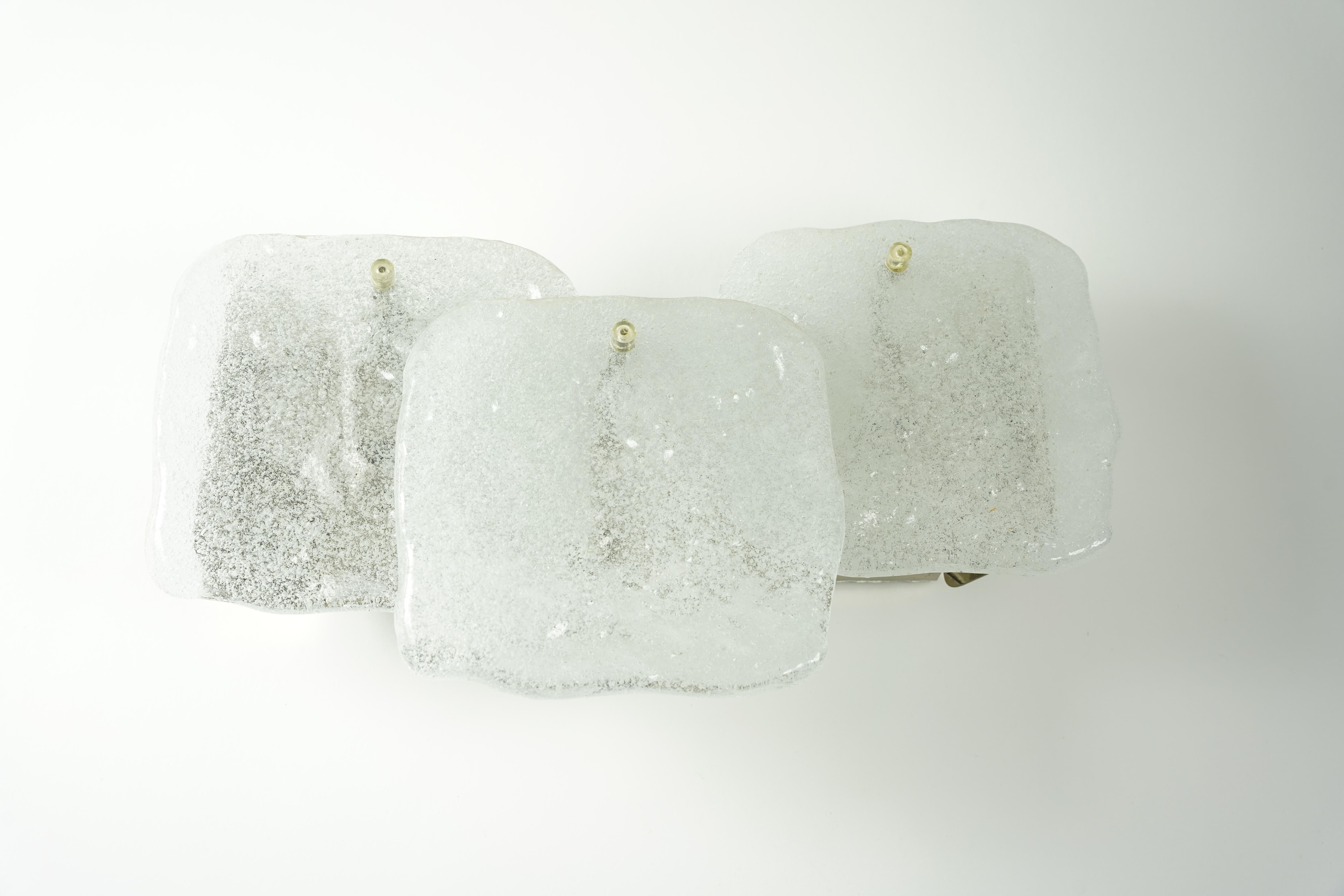 Mid-Century Modern Applique murale simple Kalmar bubbleGlass chrome, Vienne Autriche, années 1970 en vente