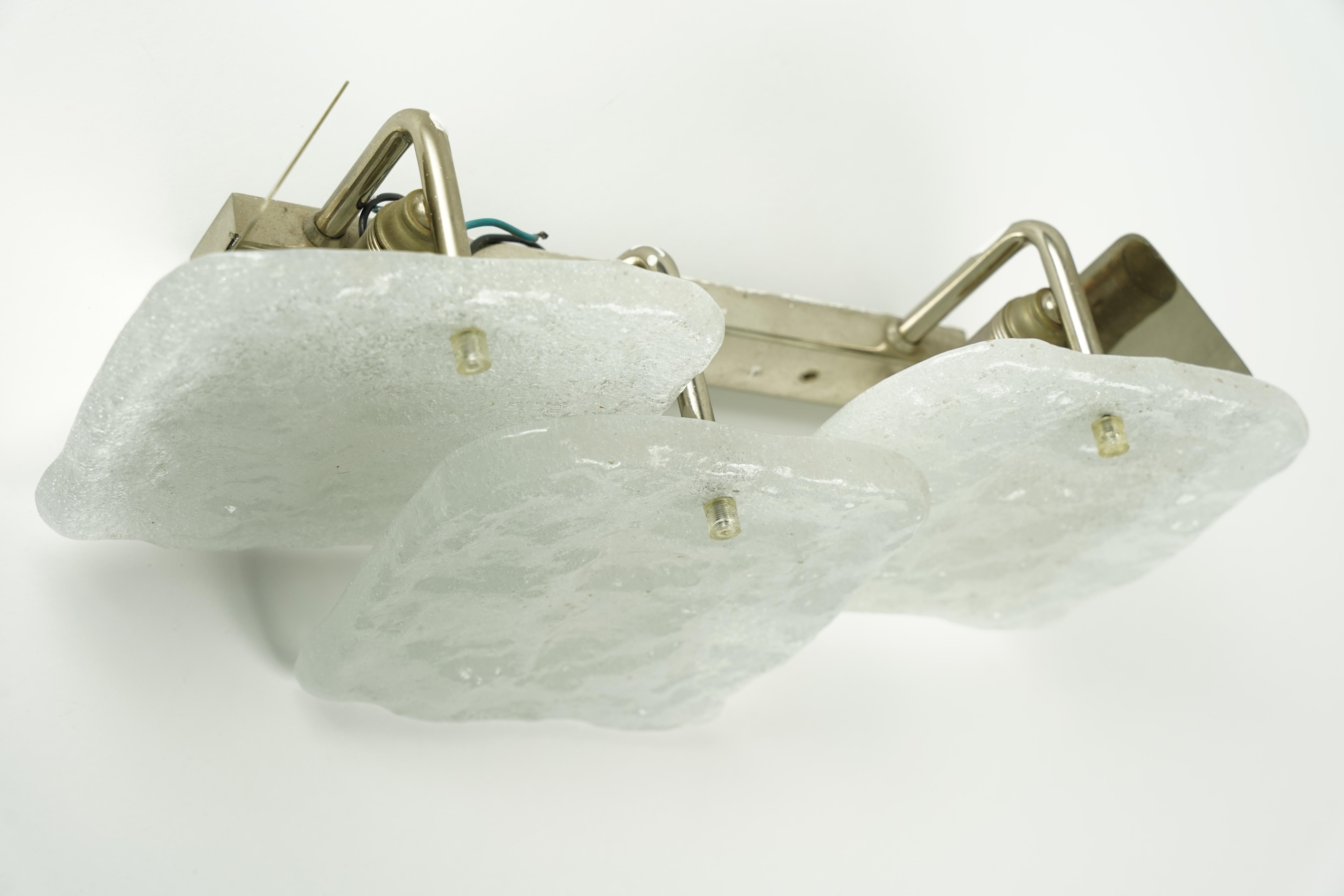 Métal Applique murale simple Kalmar bubbleGlass chrome, Vienne Autriche, années 1970 en vente