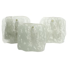 Single Kalmar Wall Light bubbleGlass chrome, Vienna Austria, 1970s