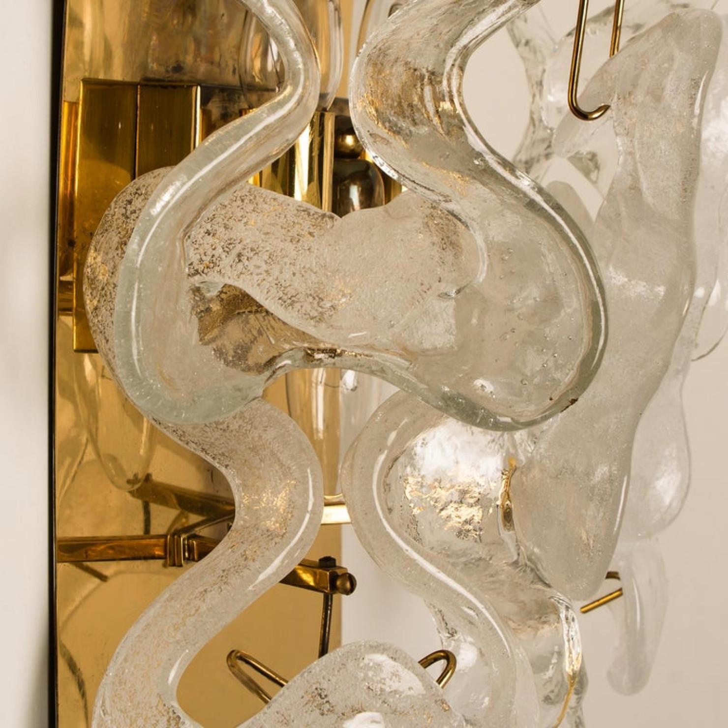 Brass Pair of Kalmar Wall Sconces or Lights Model 