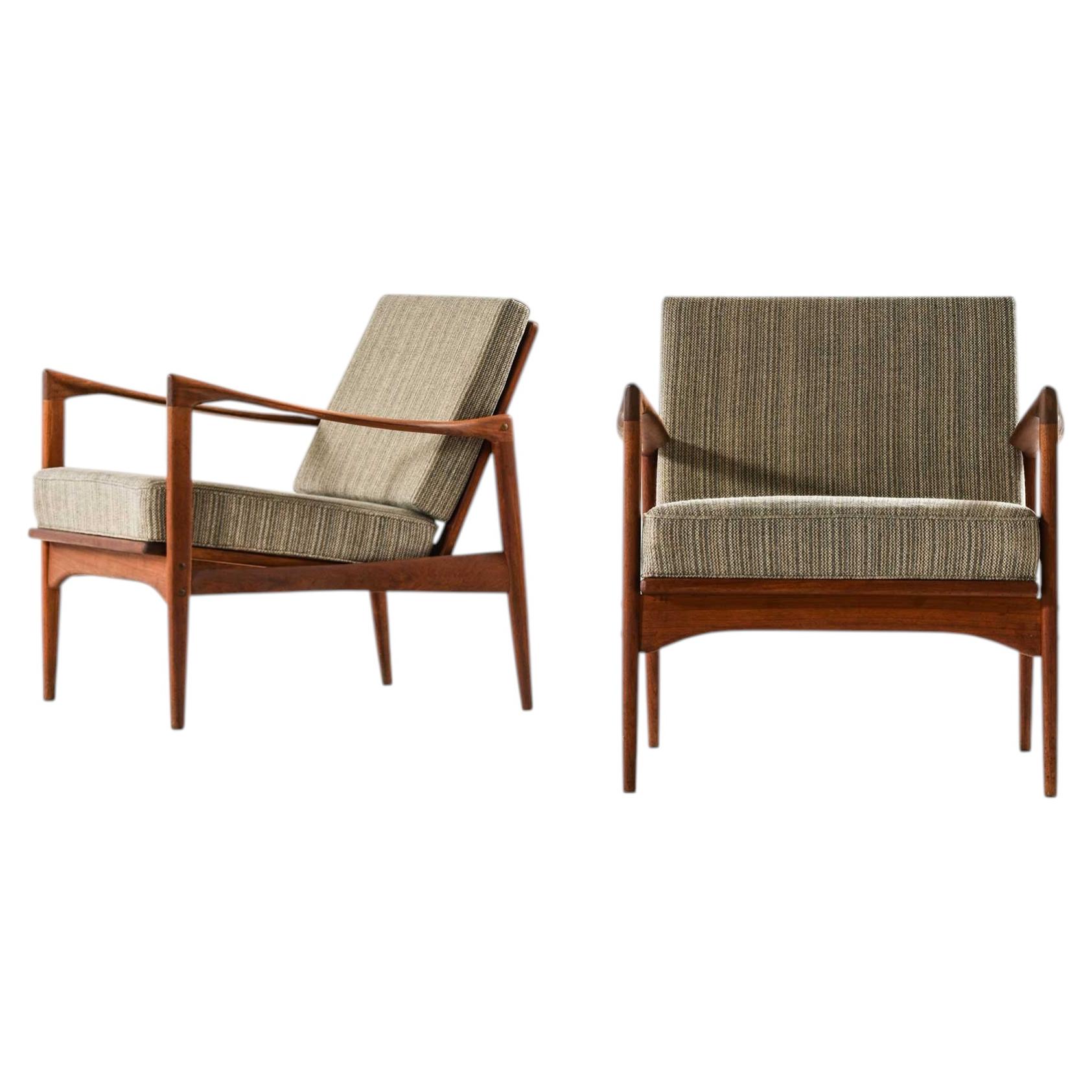 Coppia di poltrone in teak Kandidaten di Ib Kofod-Larsen, anni '50 in vendita