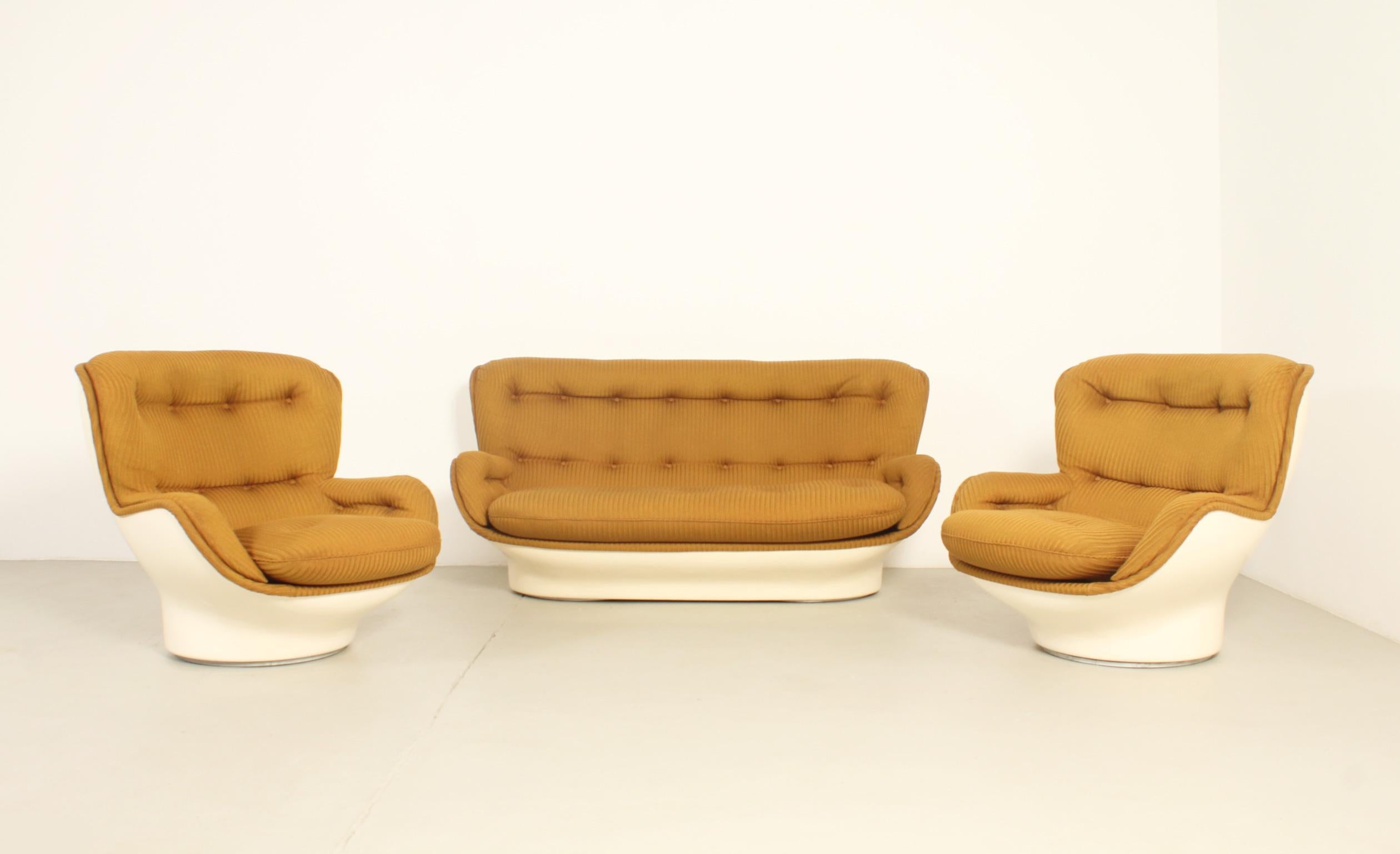Pair of Karate Armchairs by Michel Cadestin for Airborne, France, 1970's 5