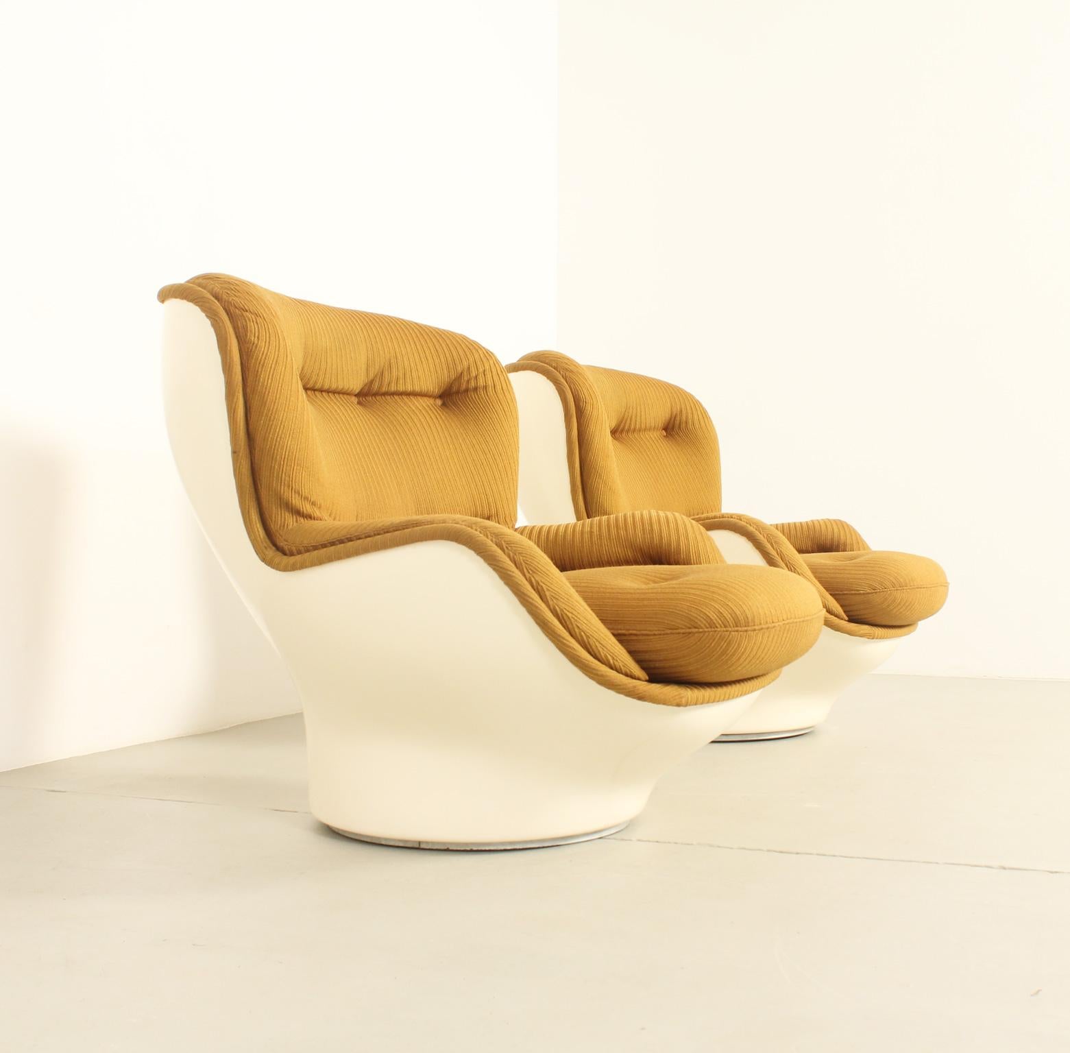 French Pair of Karate Armchairs by Michel Cadestin for Airborne, France, 1970's