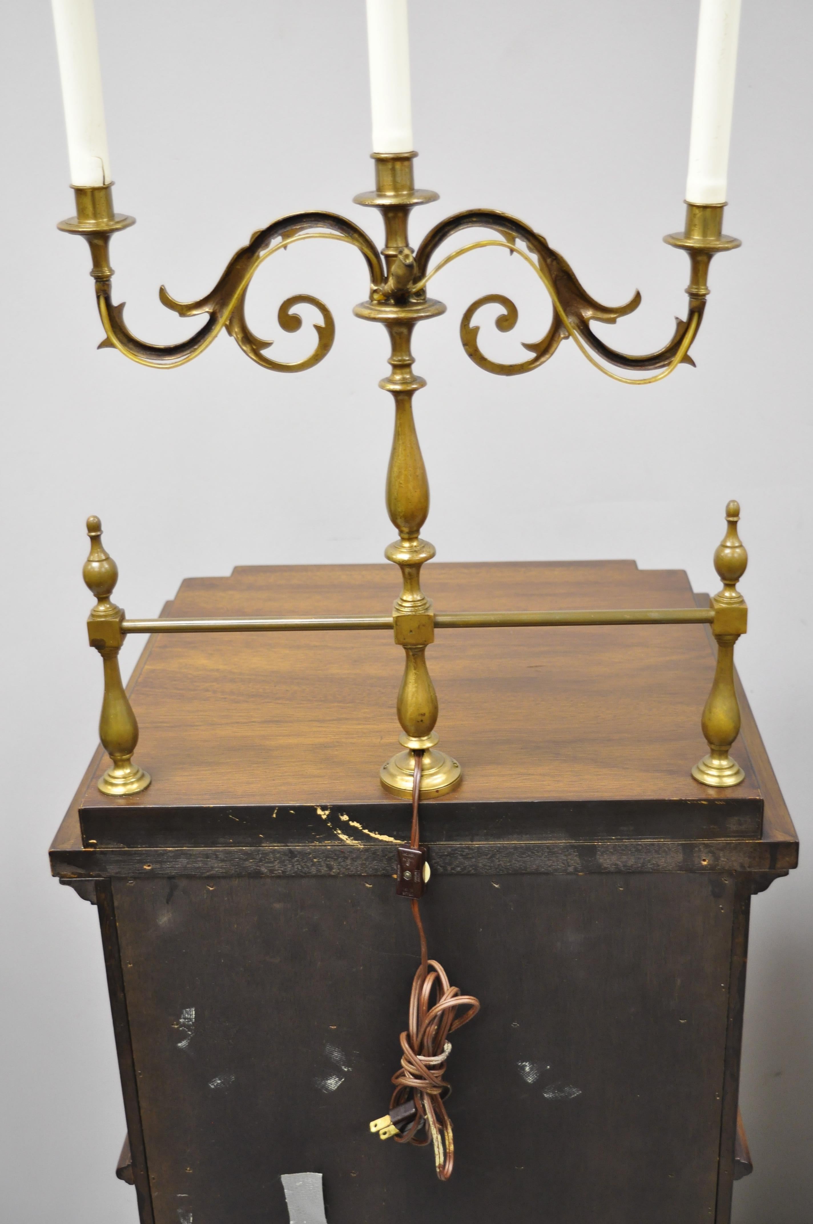 Pair of Karges Mahogany Tall Pedestal Side Cabinets Sideboard with Candelabras 4