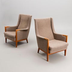 Pair of Karl Erik Ekselius for Joc Mobler Armchairs, 1950s Sweden Design