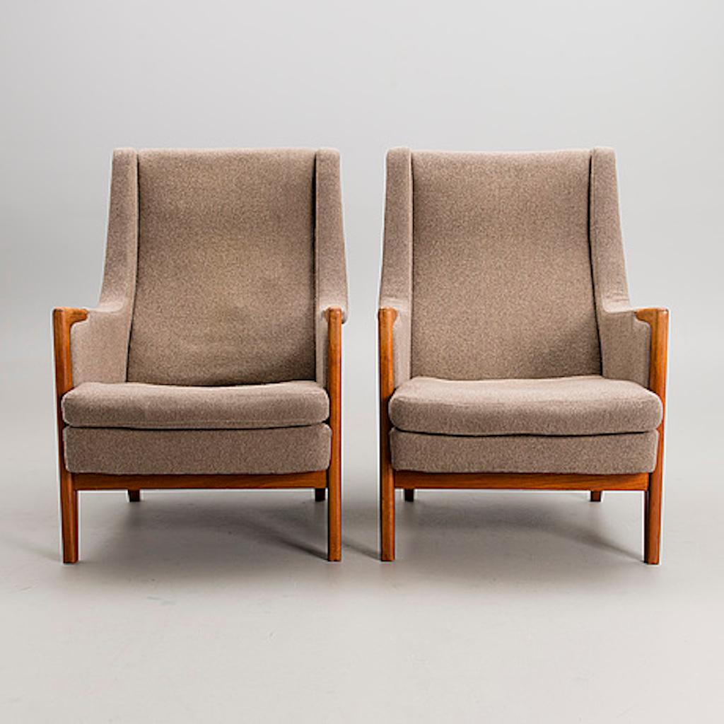 Ein Paar Sessel von Karl Erik Ekselius für Joc Mobler, Schweden, Design 1950er Jahre (Teakholz) im Angebot