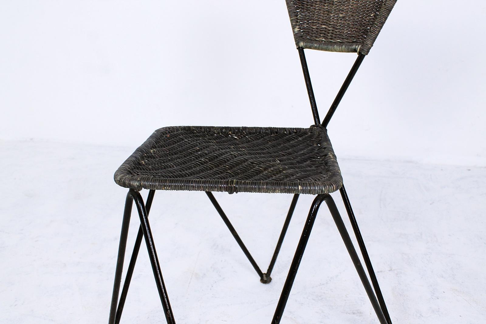 Metal Pair of Karl Fostel Senior's Erben Chairs from Sonett-Serie, Austria, 1950s For Sale