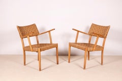 Ein Paar Lounge-Sessel nach dem Entwurf von Karl Schrøder, Modell 1570, für Fritz Hansen, Dänemark, 1930er Jahre