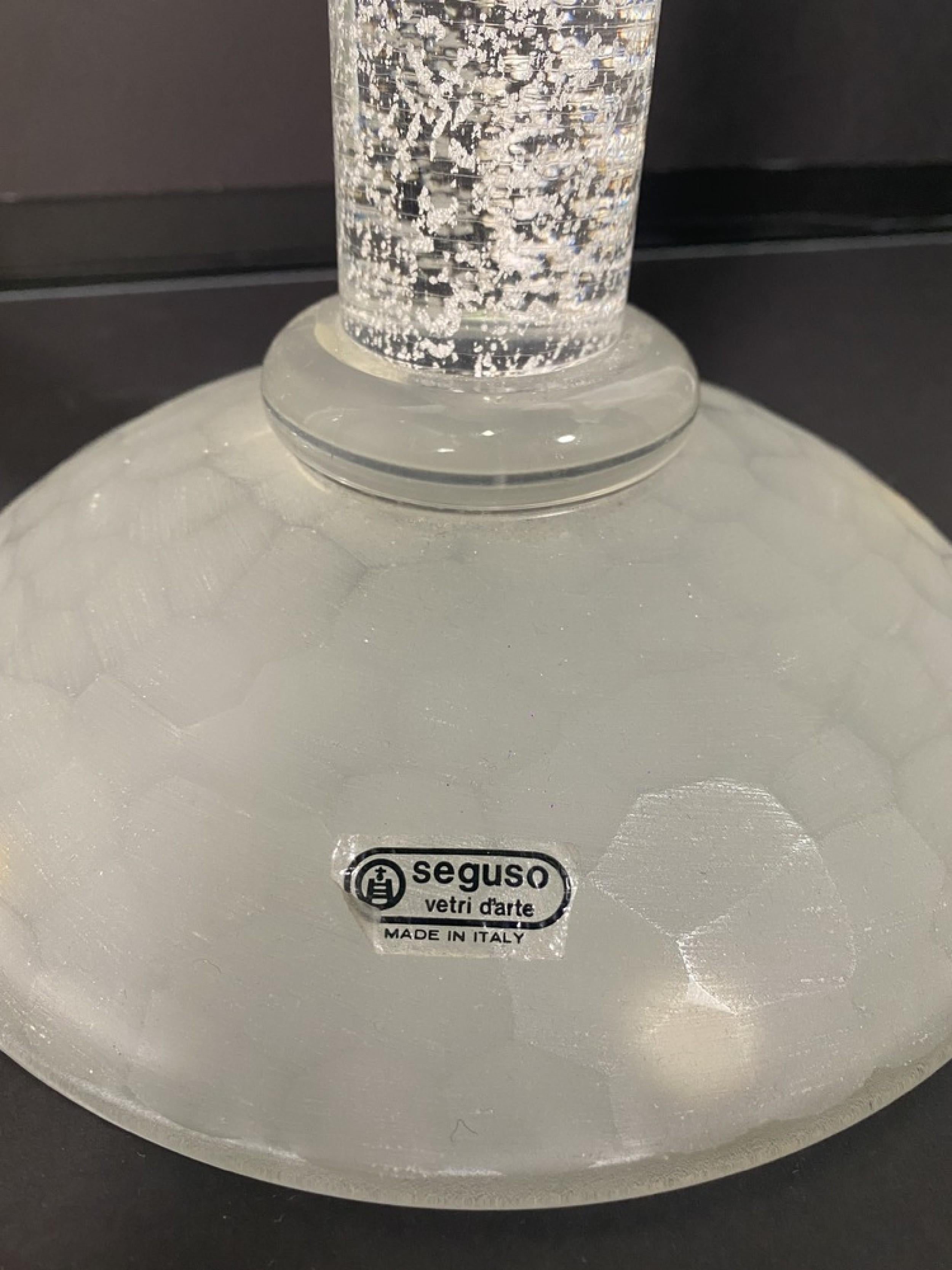 XX secolo Coppia di candelabri in vetro trasparente del prototipo americano Karl Springer in vendita
