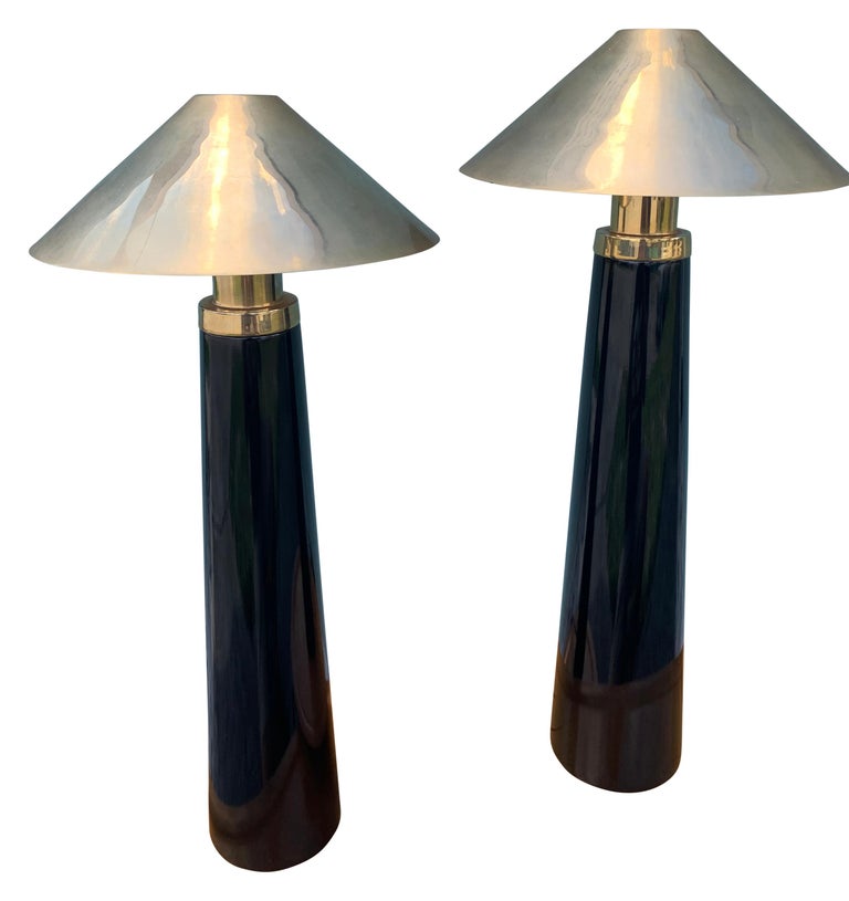 Pair of Karl Springer Lighthouse Lamps For Sale at 1stDibs