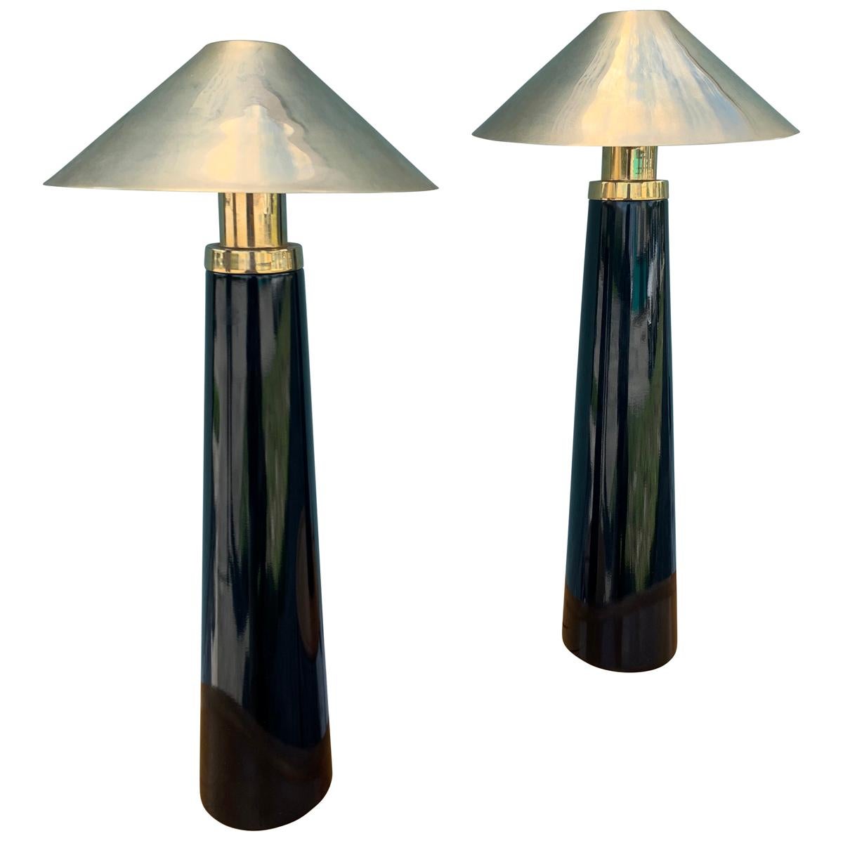Pair of Karl Springer Lighthouse Lamps