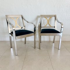 Coppia di poltrone "Regency" di Karl Springer del 1980