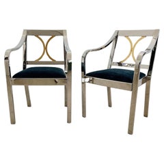 Paire de fauteuils Regency des années 1980 de Karl Springer