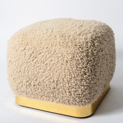 Pair of Karl Springer Souflee Ottomans/Stools