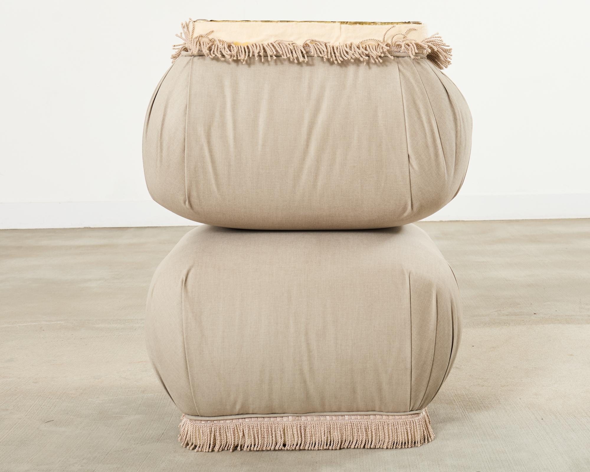 Coppia di pouf in stile Karl Springer di Marge Carson in vendita 11