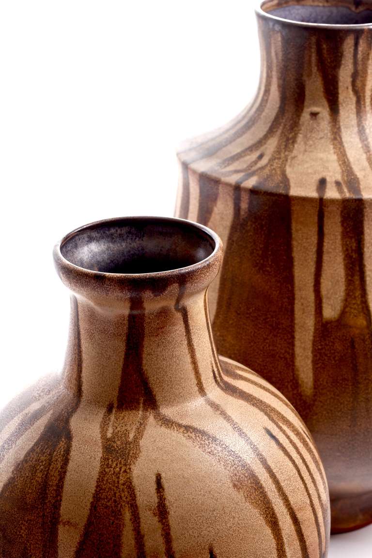 Fin du 20e siècle Paire de vases sculpturaux allemands de Karlsruhe en vente