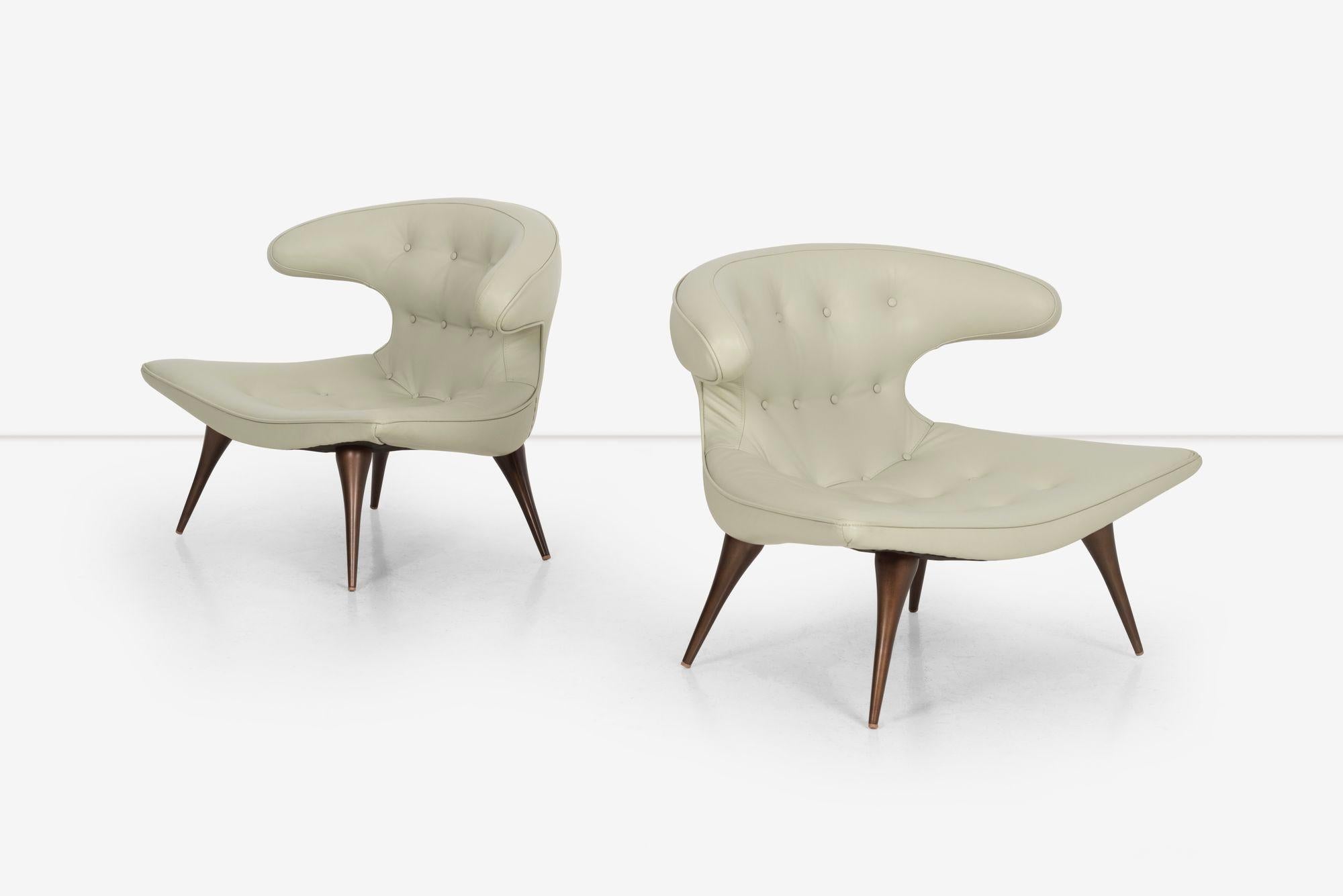 Mid-Century Modern Pair of Karpen of California Horn Lounge Chairs
