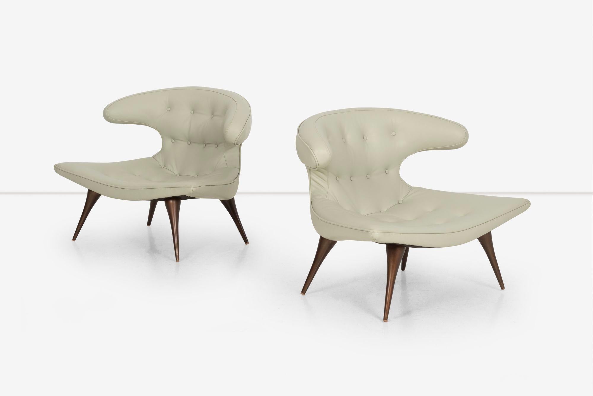American Pair of Karpen of California Horn Lounge Chairs