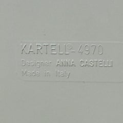 Pair of Kartell 'Componibili'  Square-Base Serving Trolleys / Tables, 1960s