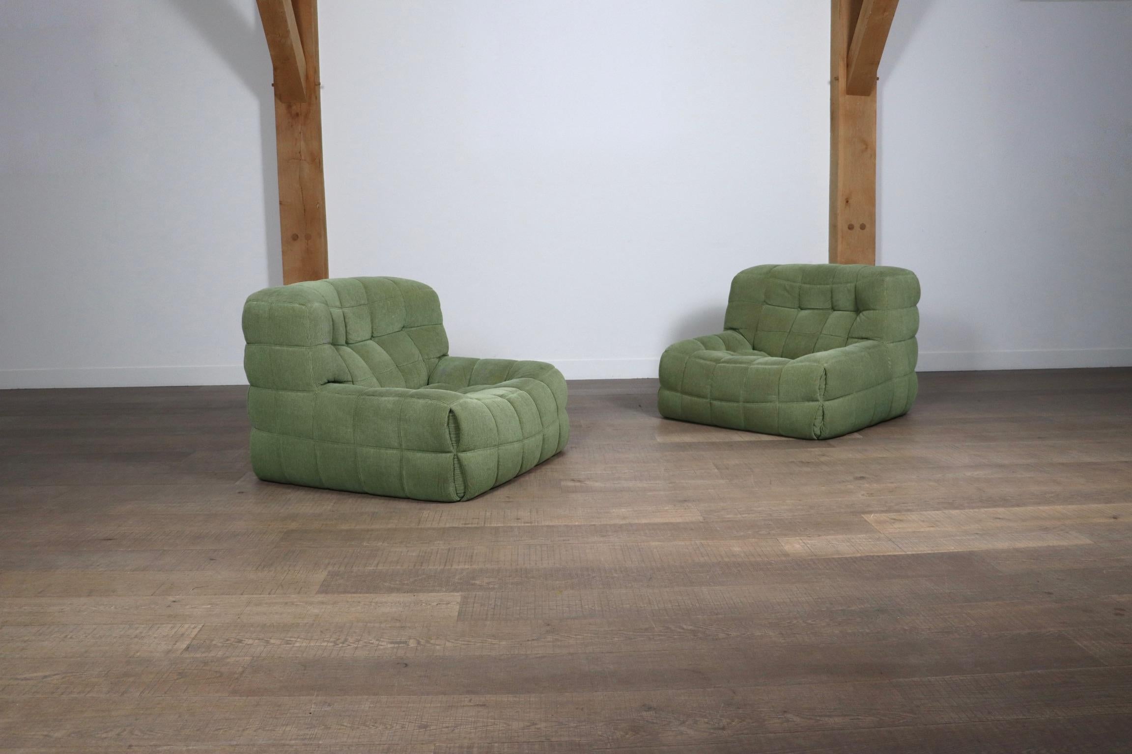 Paar Kashima-Loungesessel von Michel Ducaroy für Ligne Roset, 1970er Jahre 9