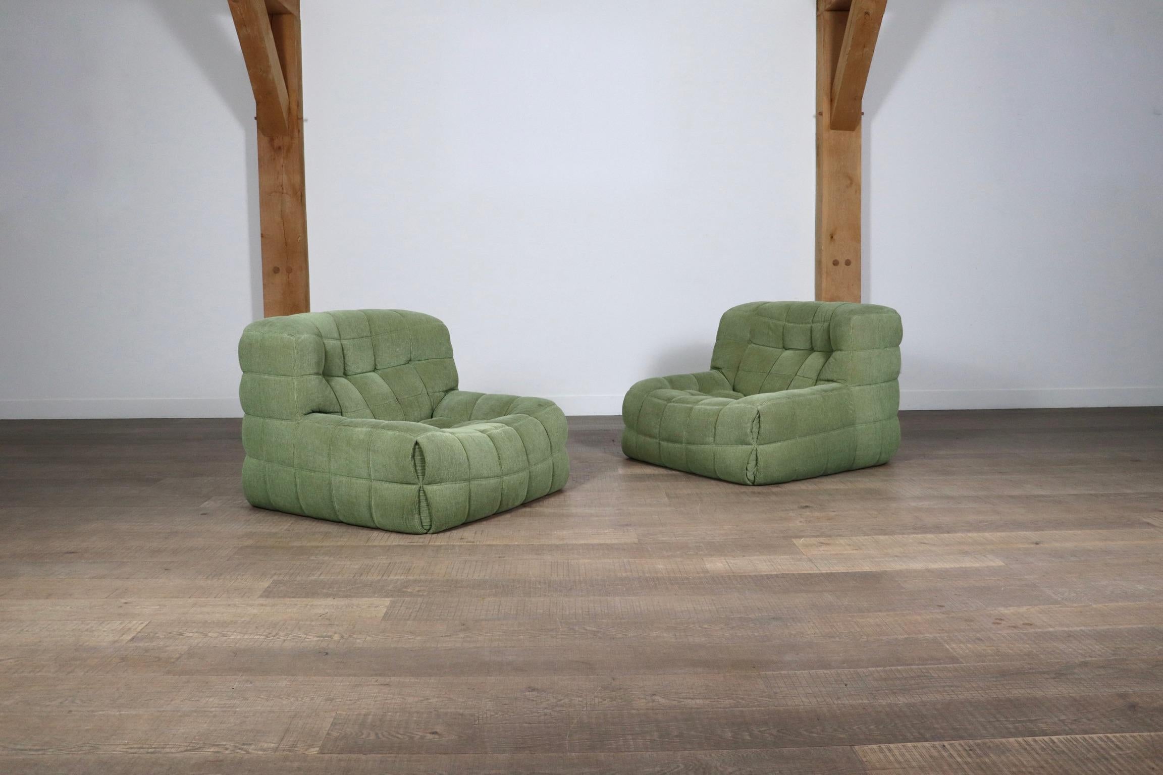 Pair Of Kashima Lounge Chairs By Michel Ducaroy For Ligne Roset, 1970s 1